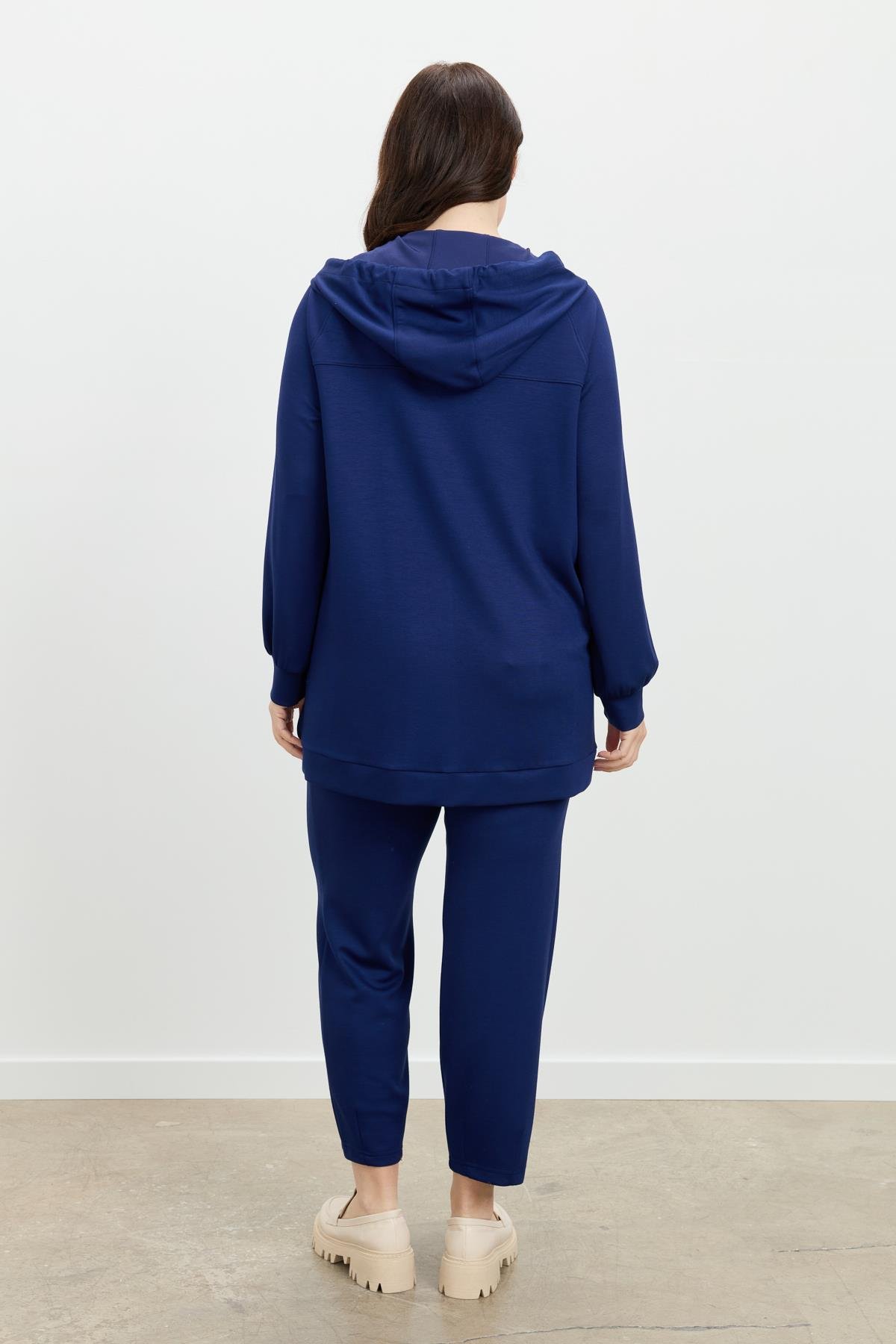 Büyük Beden Taş Baskı Sweatshirt-LACI