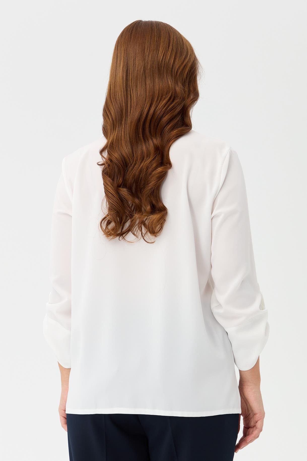 Büyük Beden Uzun Kollu Gömlek - EKRU