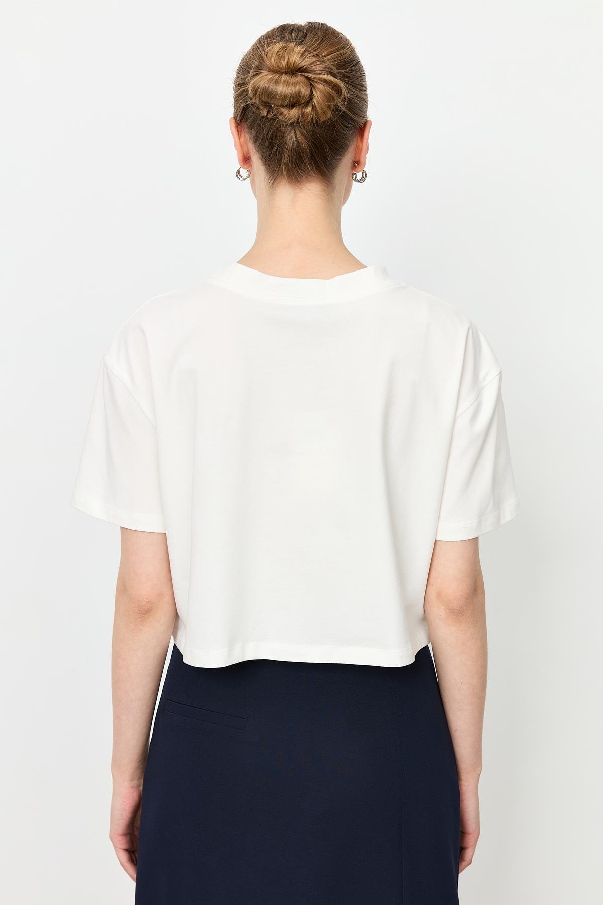 Büzgü Detay Cepli Bluz-KEMIK