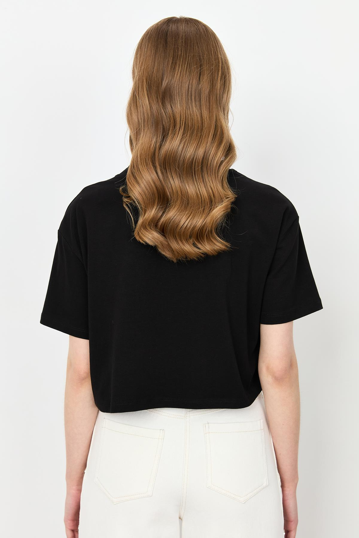 Büzgü Detay Cepli Bluz-SİYAH