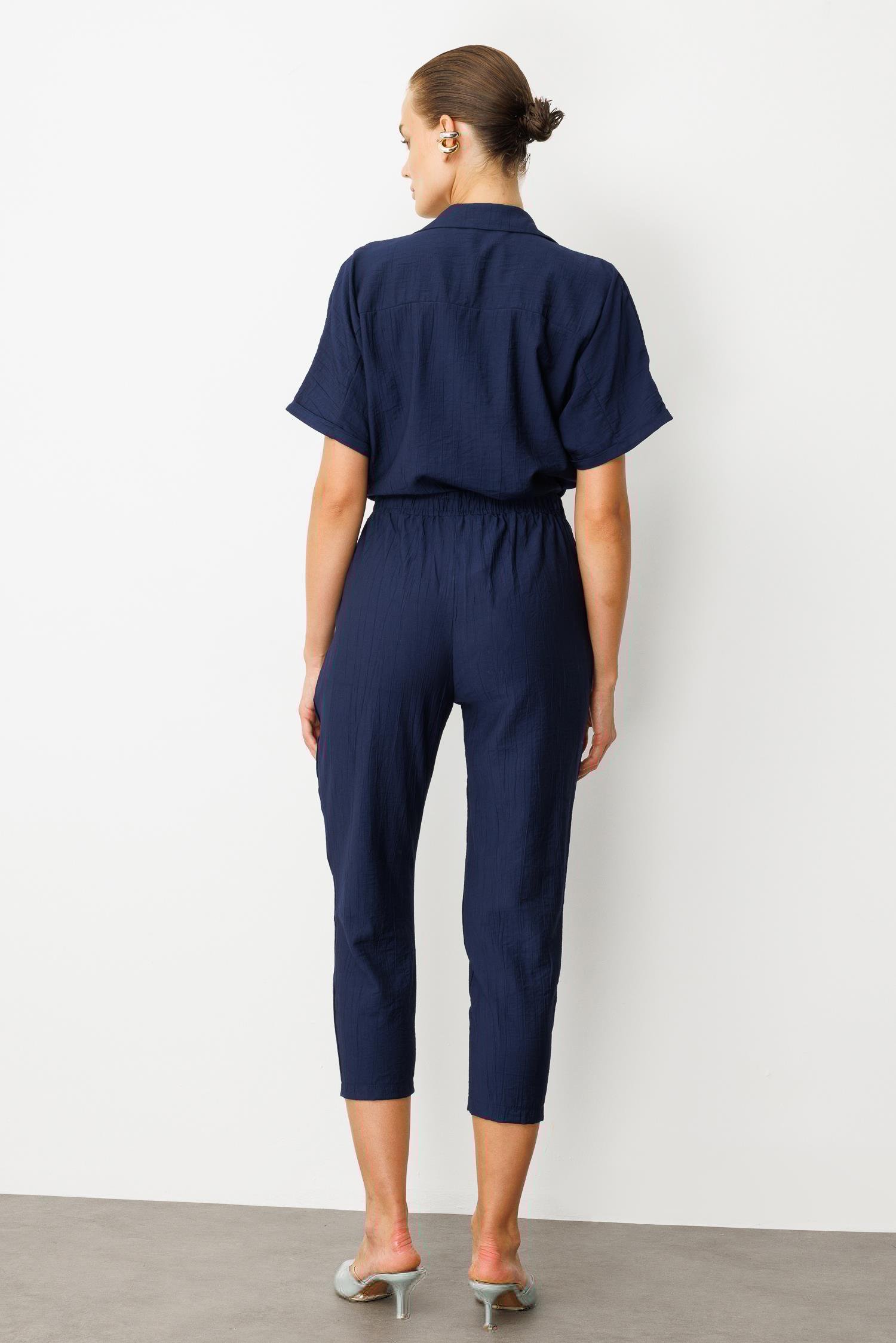 Cep Detay Beli Lastikli Pantolon-LACI