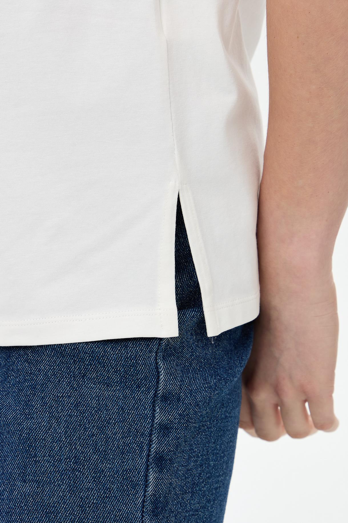 Çiçek Desen Kısa Kol Tişört - KEMIK