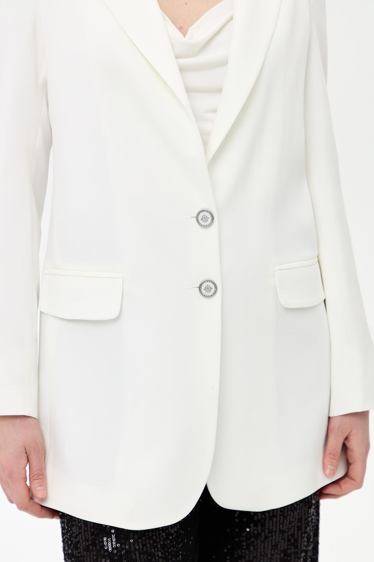 Çift Düğmeli Cep Detaylı Krep Ceket - KEMIK