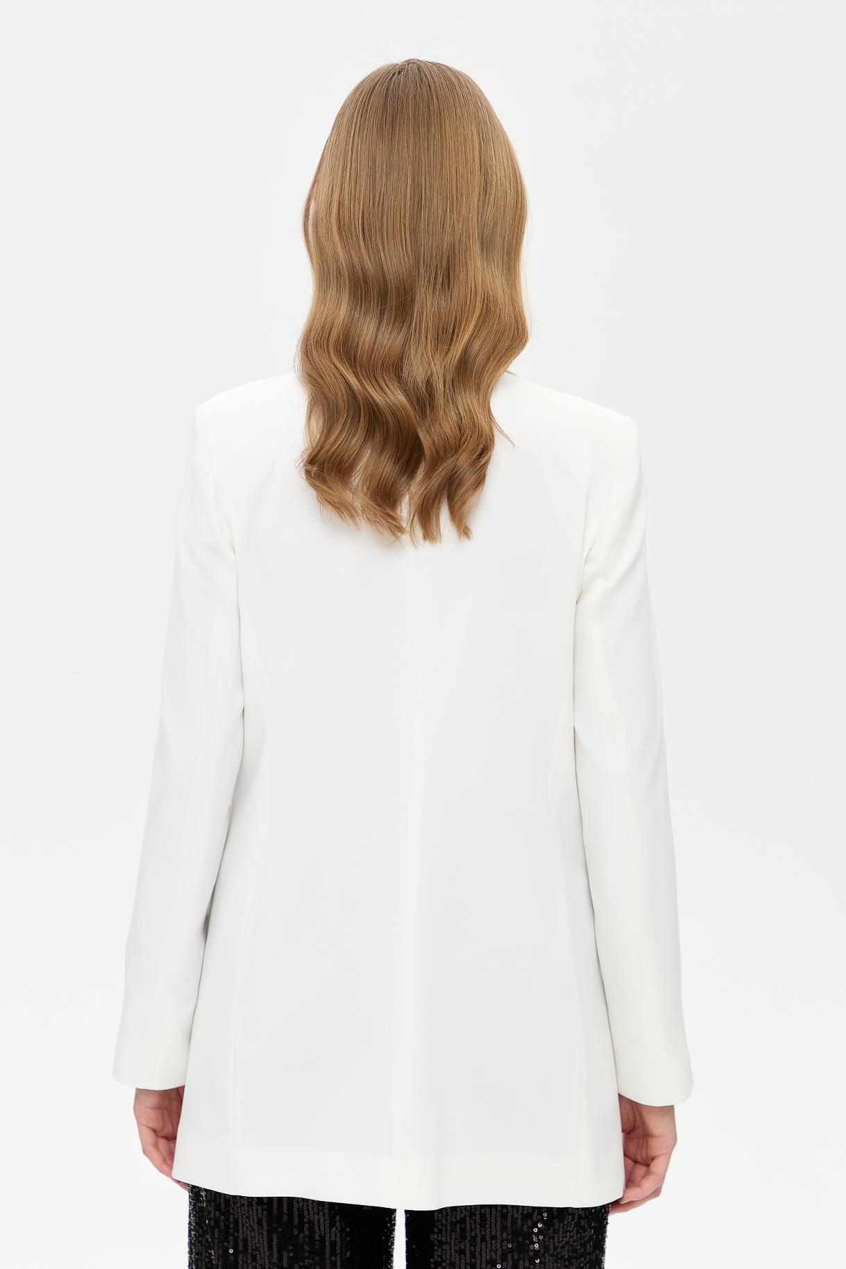 Çift Düğmeli Cep Detaylı Krep Ceket - KEMIK