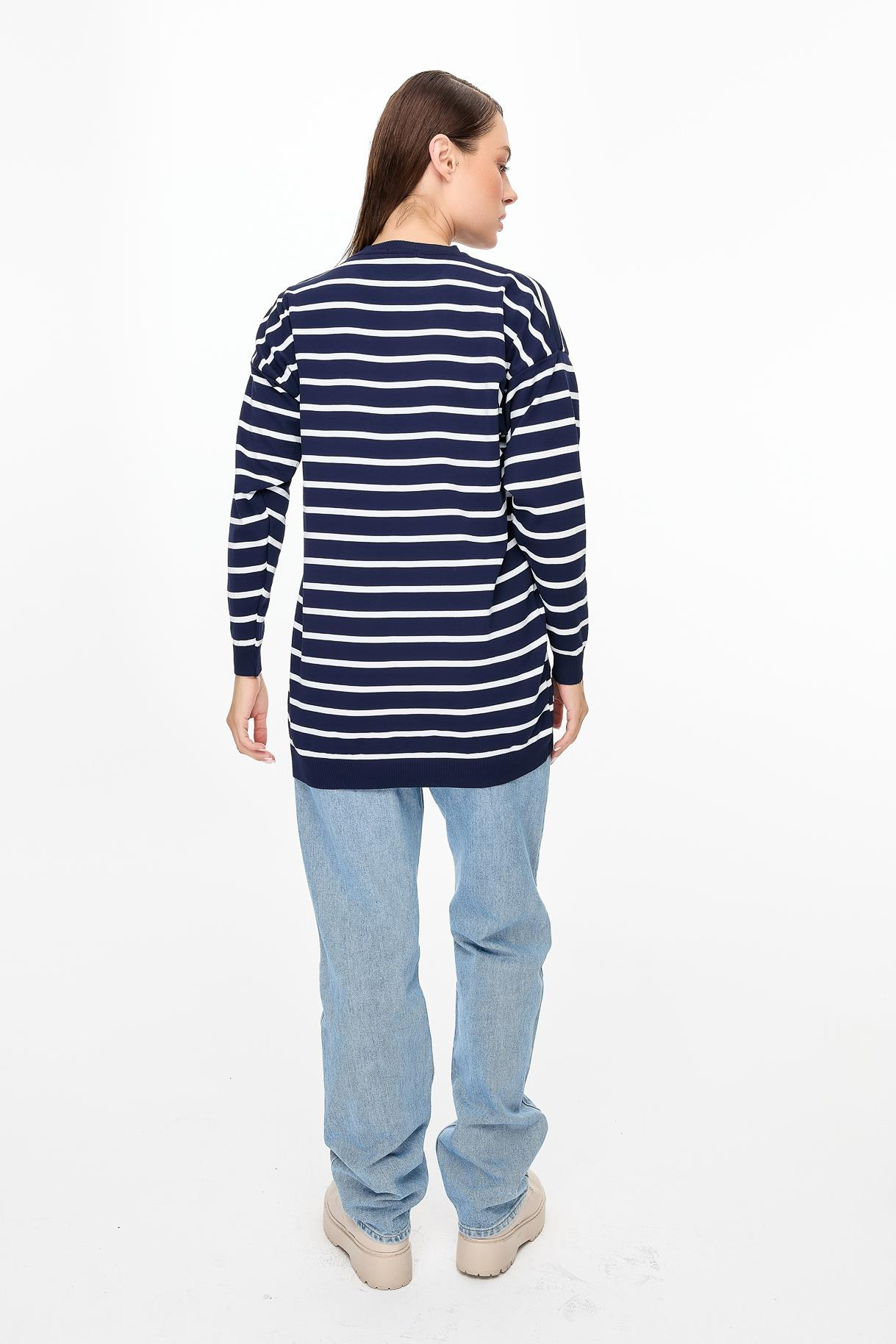 Çizgili Basic Triko Tunik - LACI