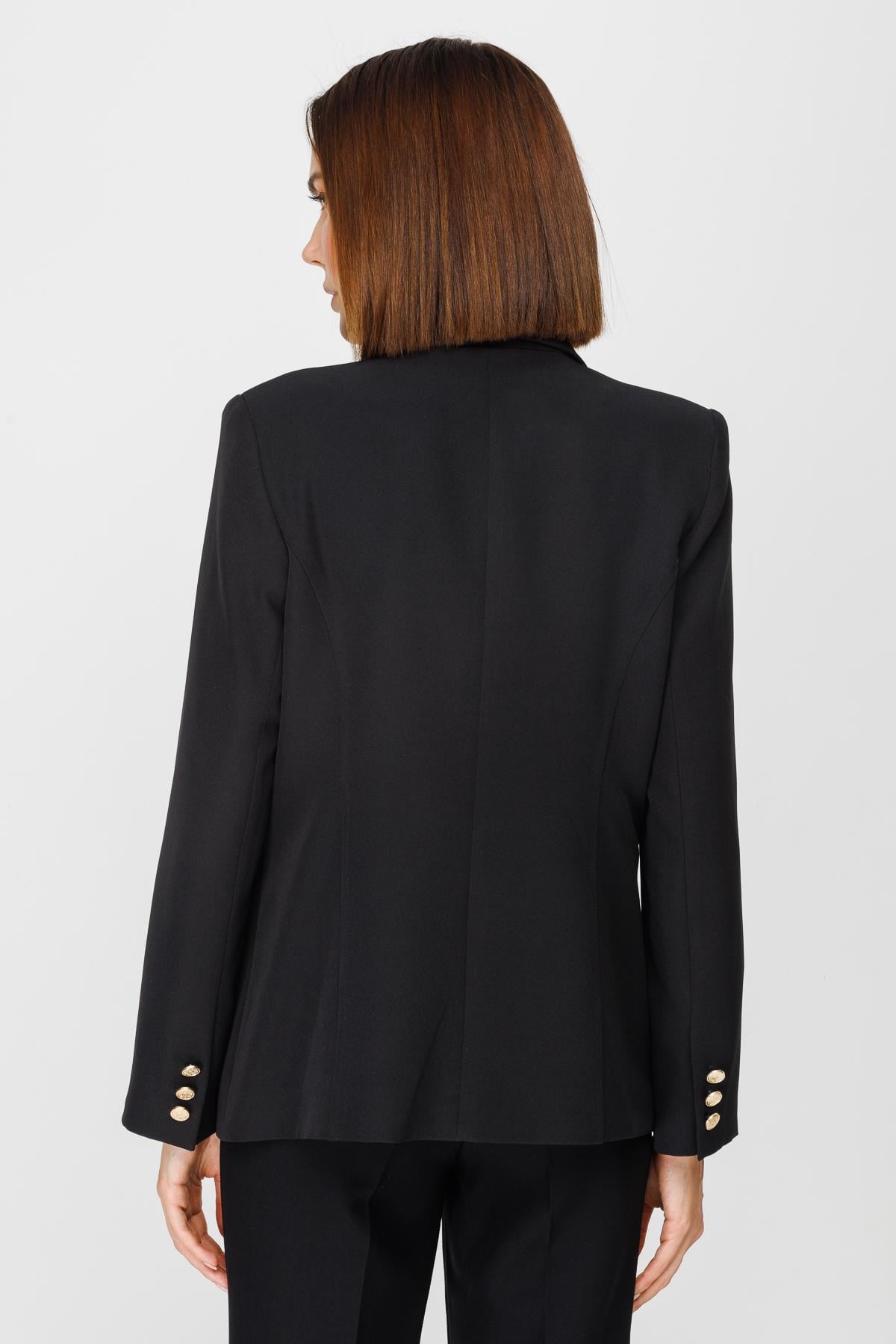 Düğmeli Blazer Ceket - SİYAH