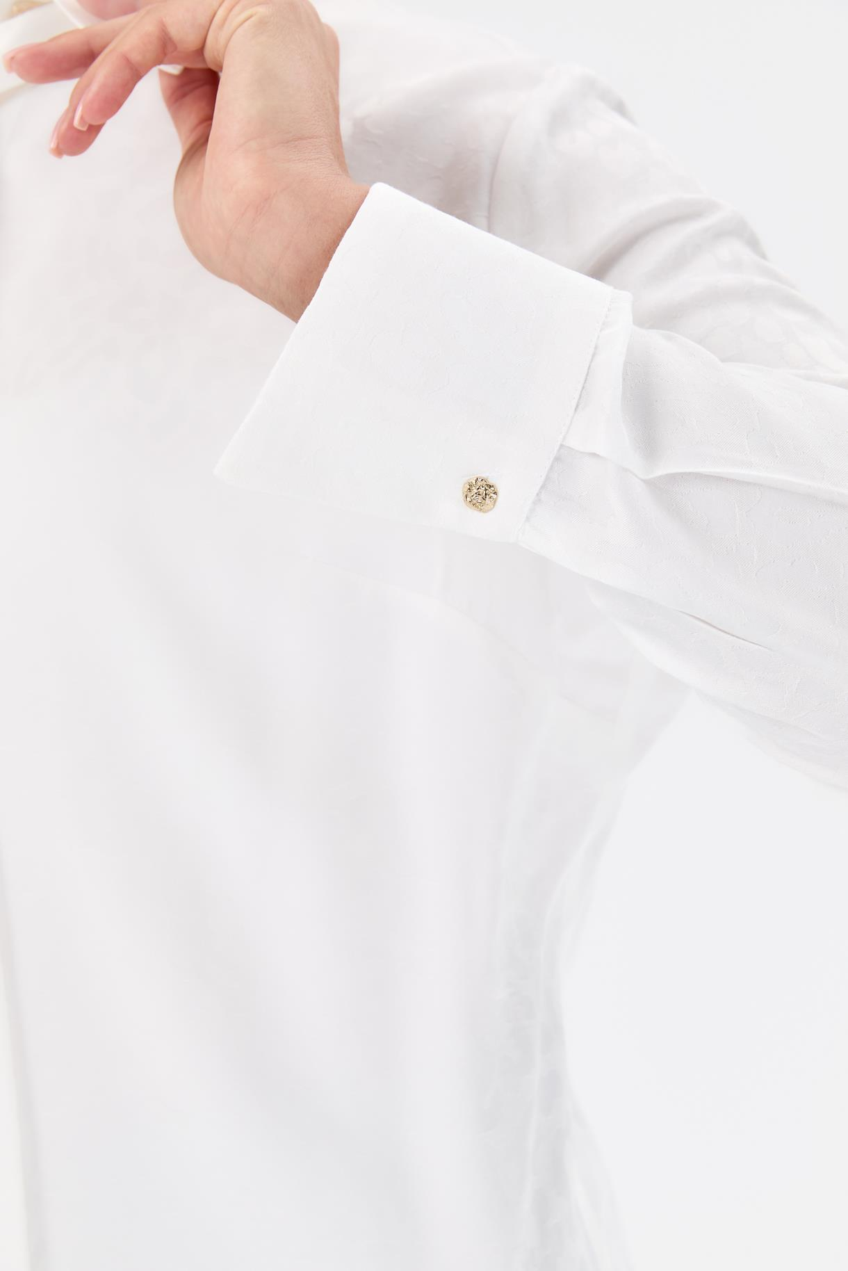 Fular Detaylı Büyük Beden Gömlek - KEMIK