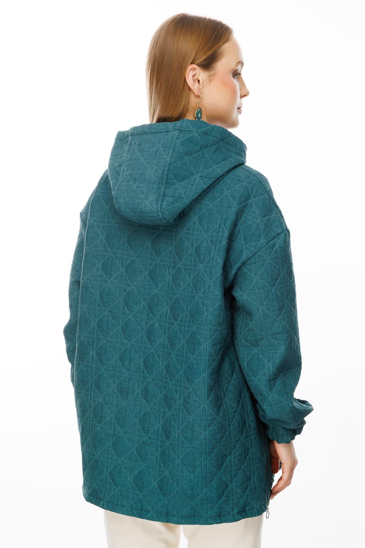 Kapüşon Detaylı Kapitone Sweatshirt