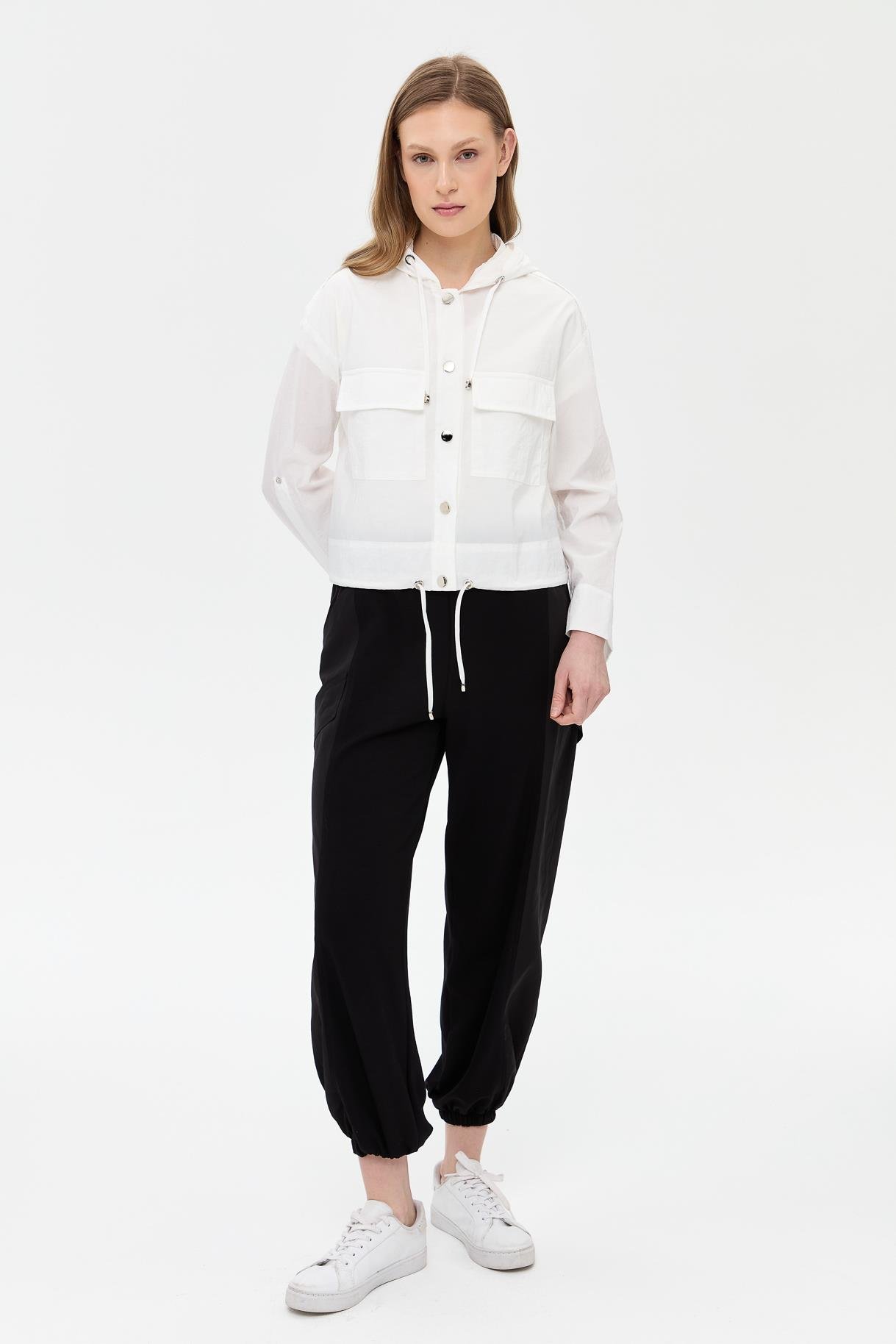 Kapüşonlu Cep Detaylı Paraşüt Ceket - KEMIK