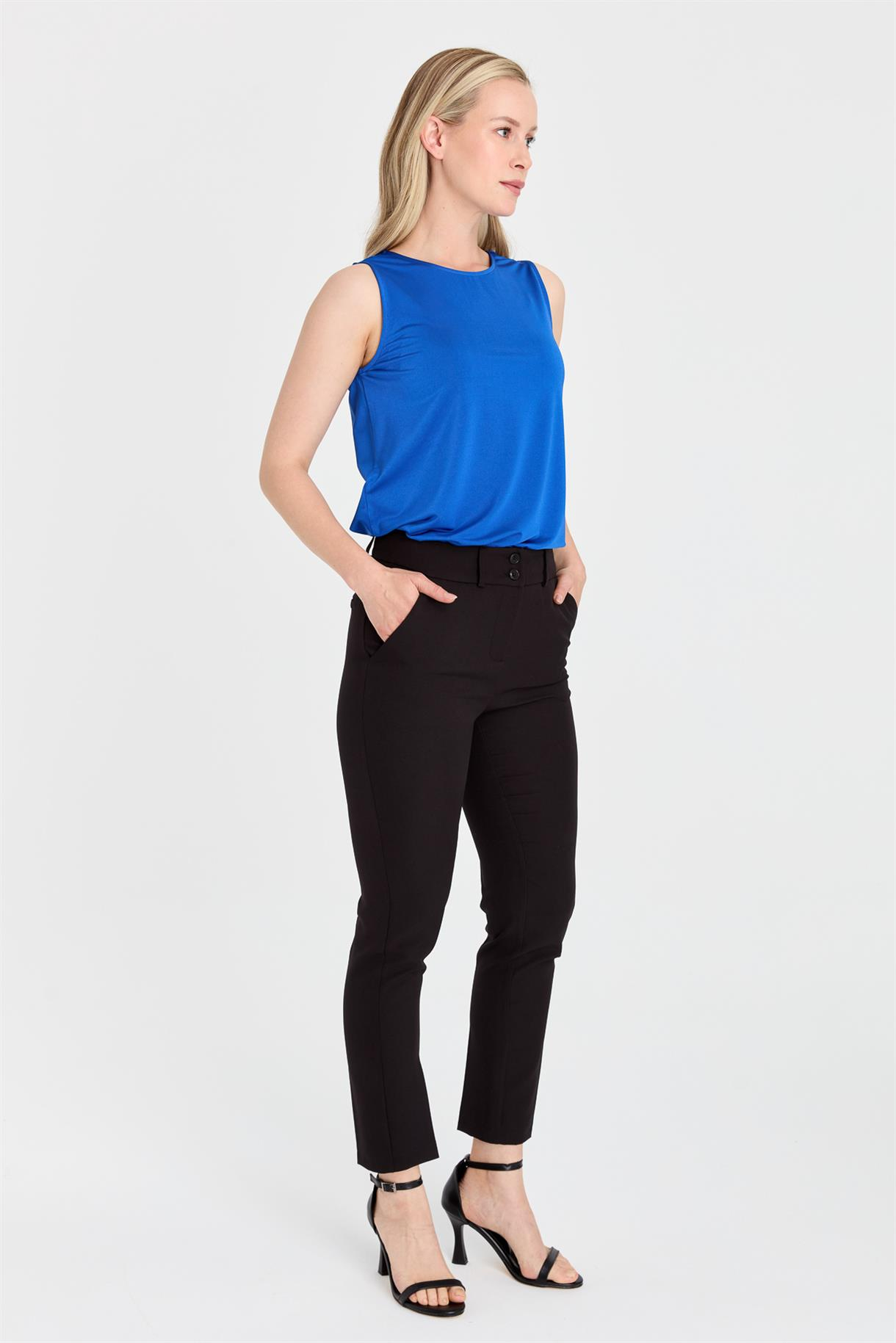 Klasik Fit Kesim Pantolon - SİYAH