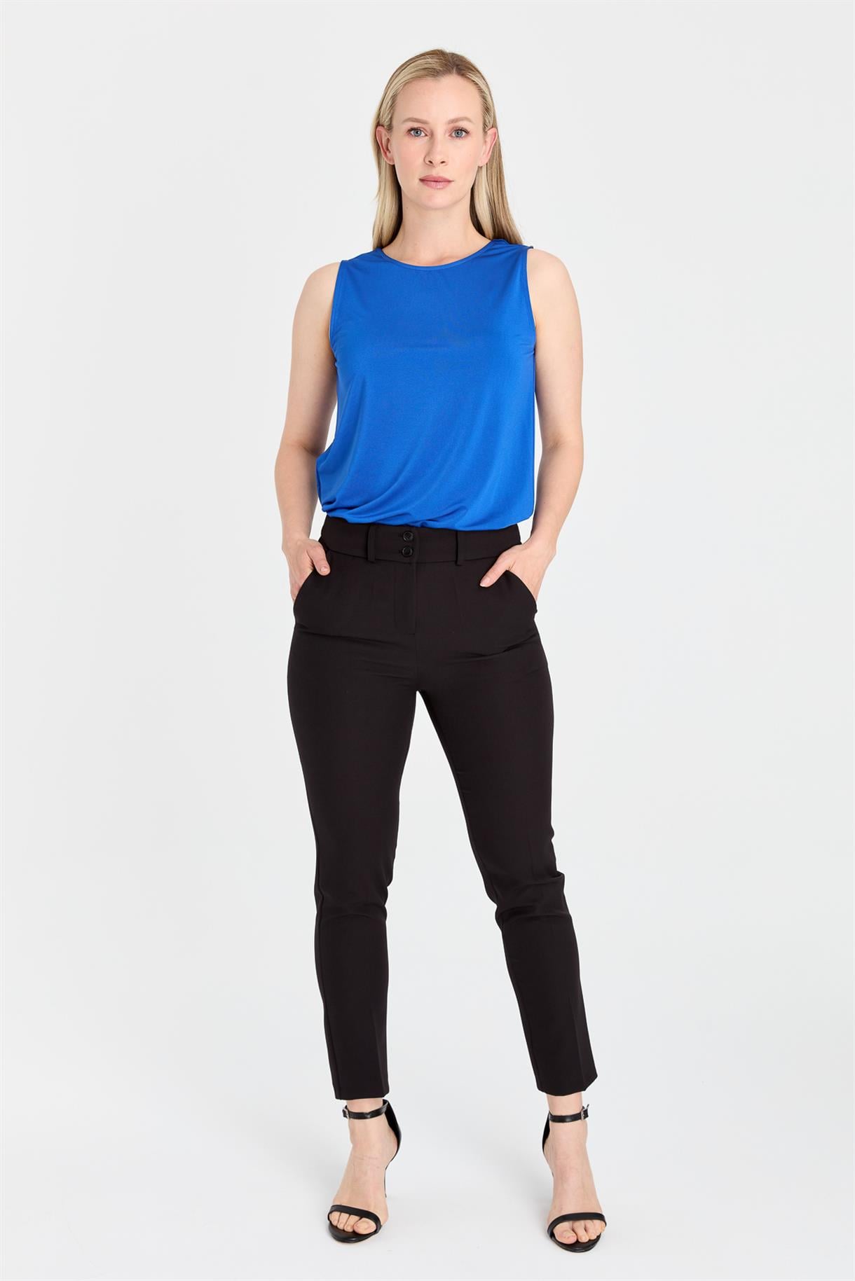 Klasik Fit Kesim Pantolon - SİYAH