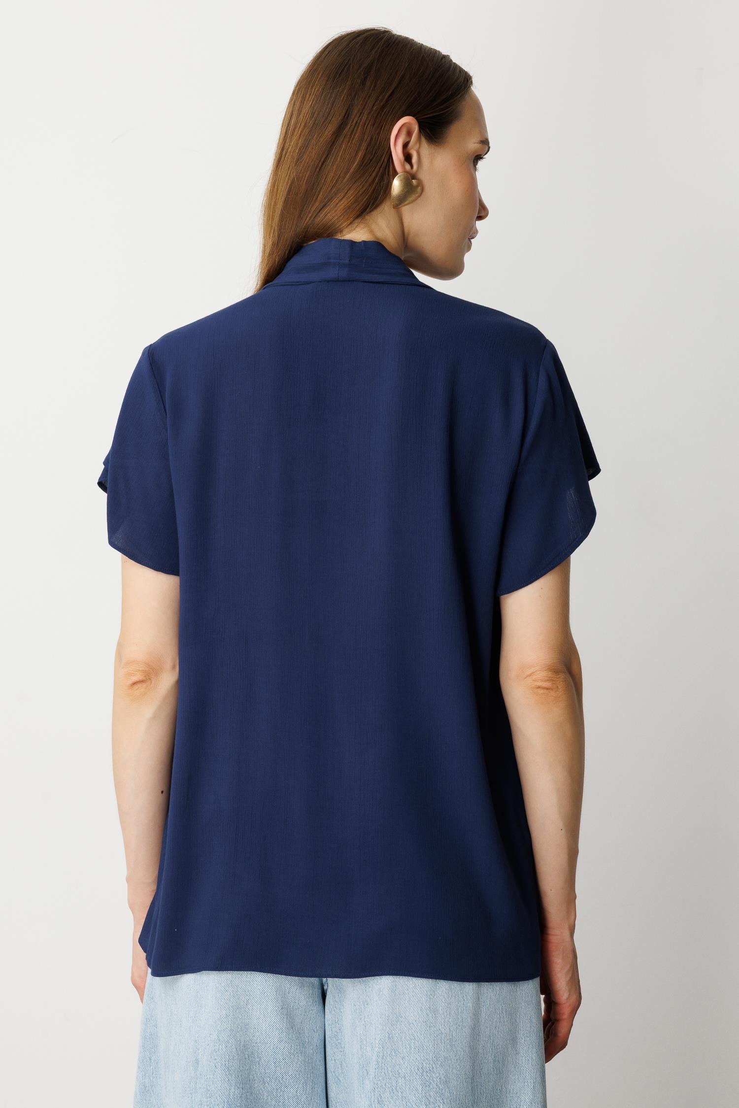 Kol Detay V Yaka Bluz-LACI