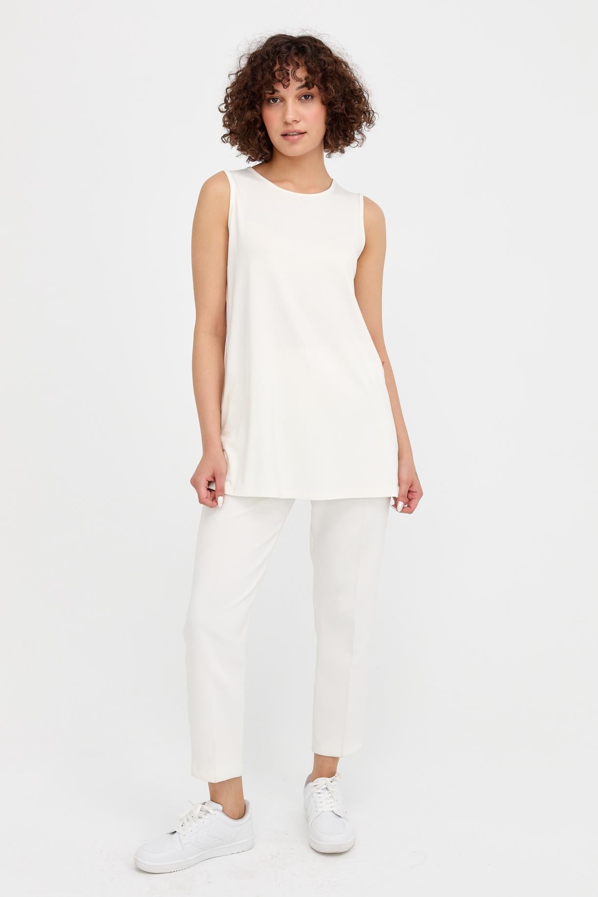 Kolsuz Basic Tunik Tişört - KEMIK