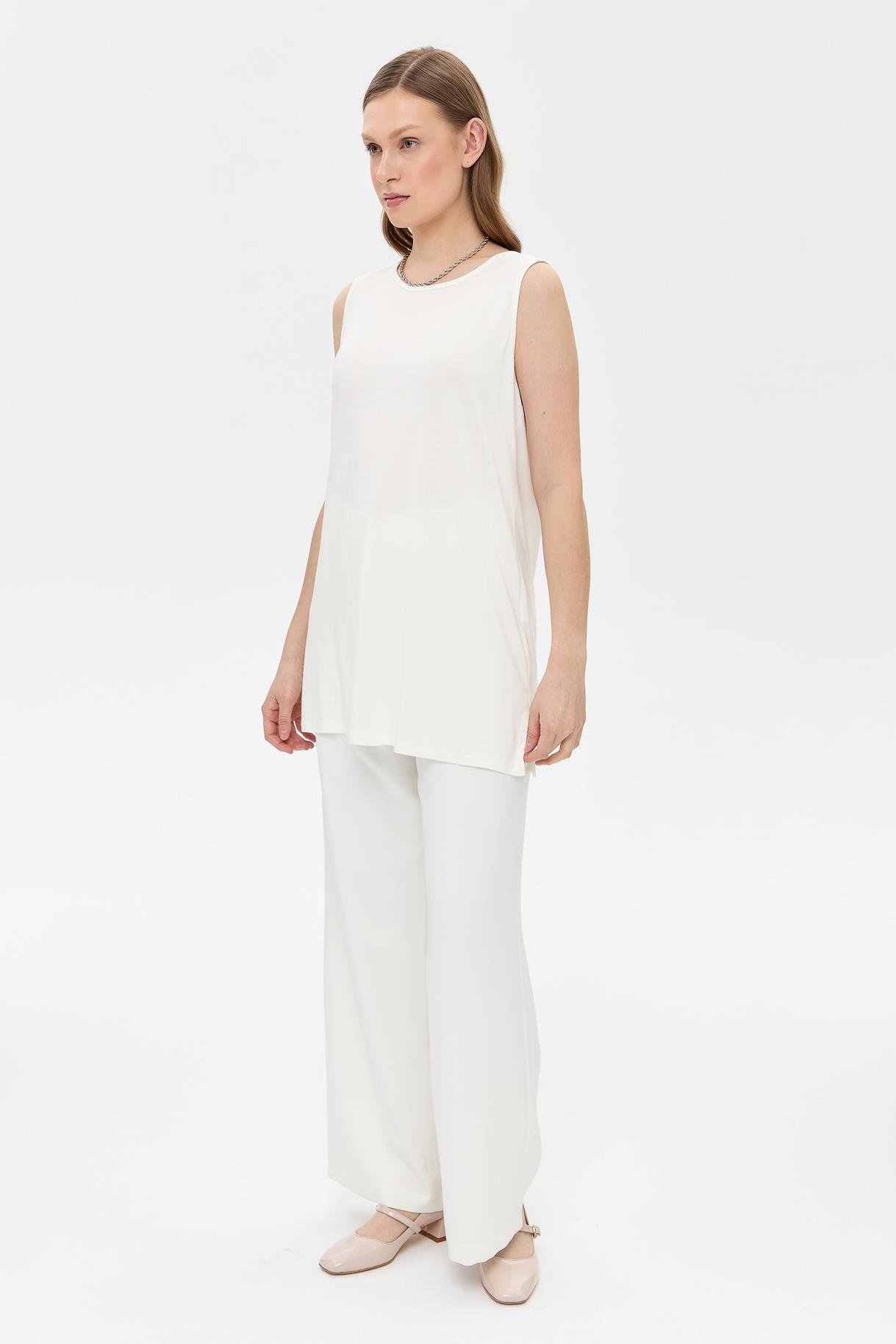 Kolsuz Basic Tunik Tişört - KEMIK