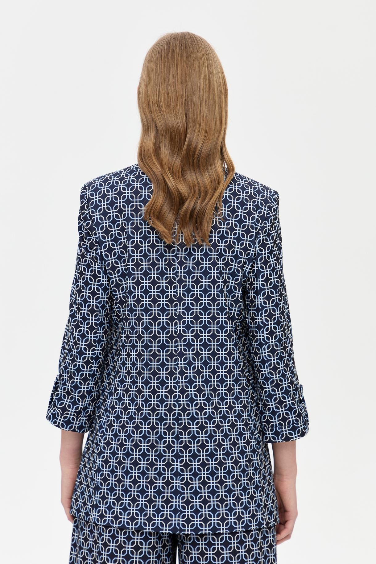 Kolu Düğme Detaylı Desenli Ceket - LACI