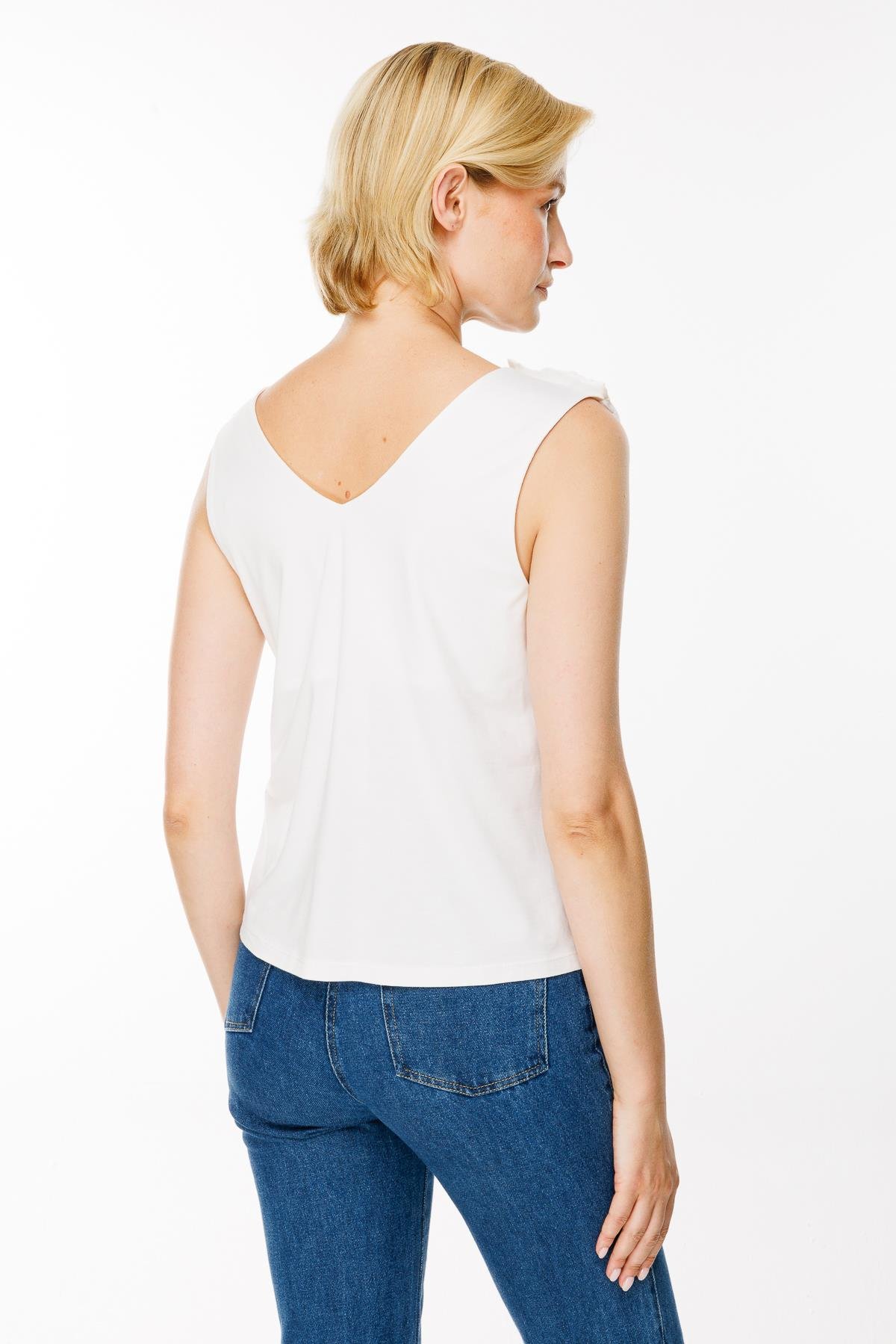 Önü Büzgülü Bluz - KEMIK