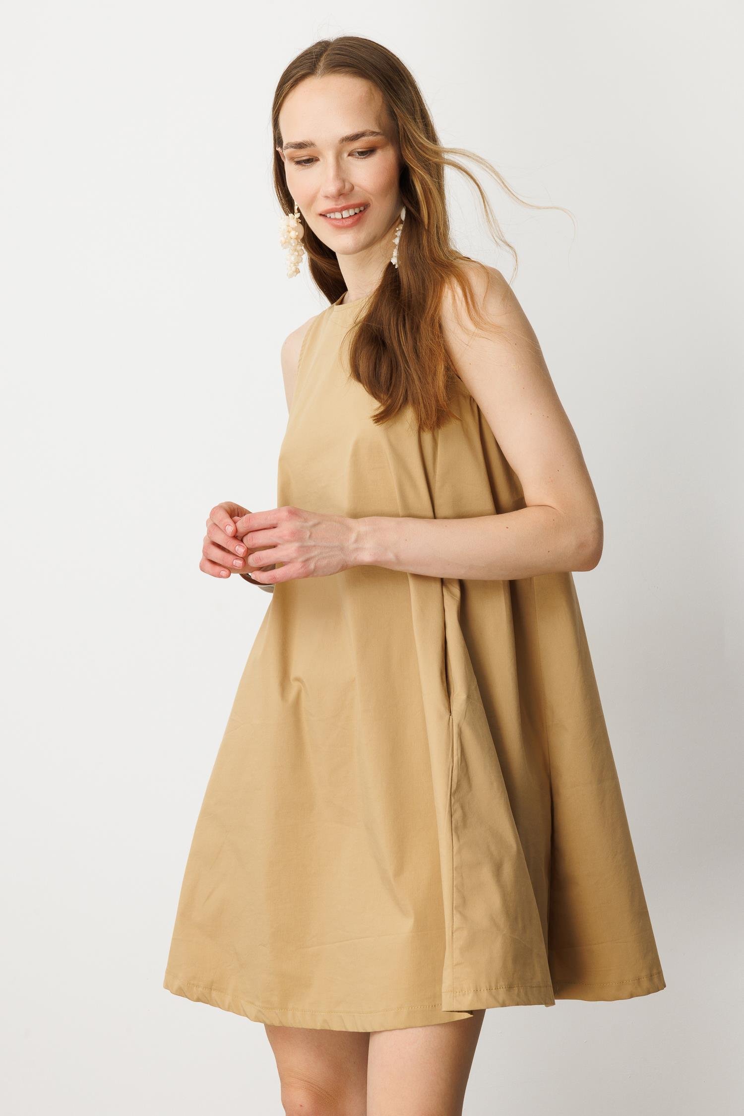 Pamuklu Rahat Kalıp Elbise-