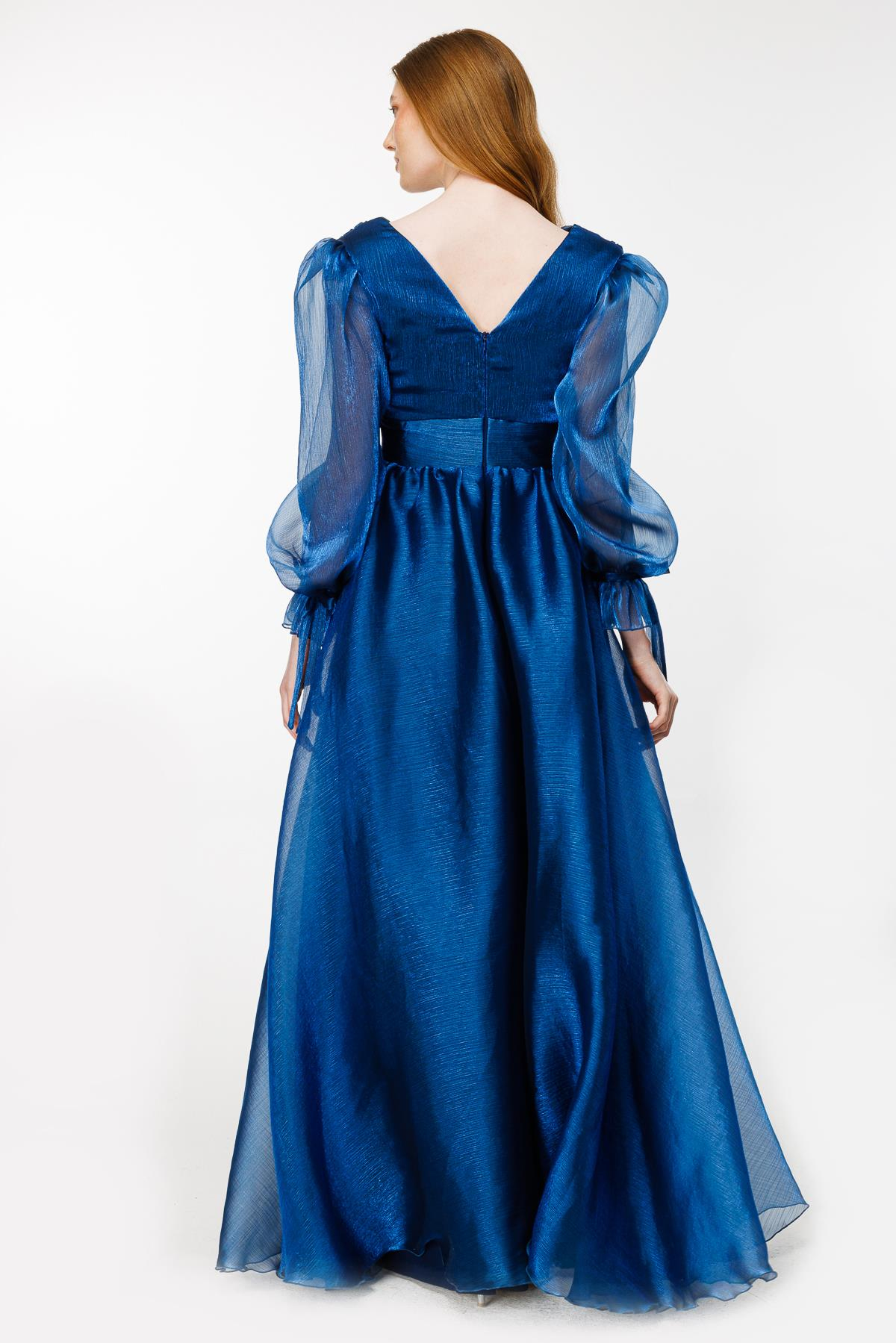 Parlak Tül Detaylı Prenses Abiye - LACI