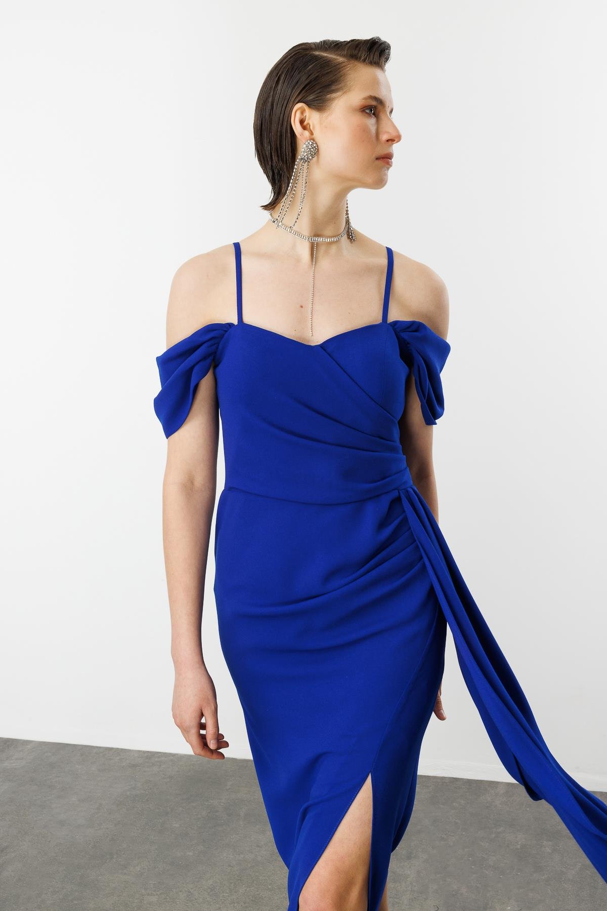 Prenses Yaka Krep Abiye-SAX