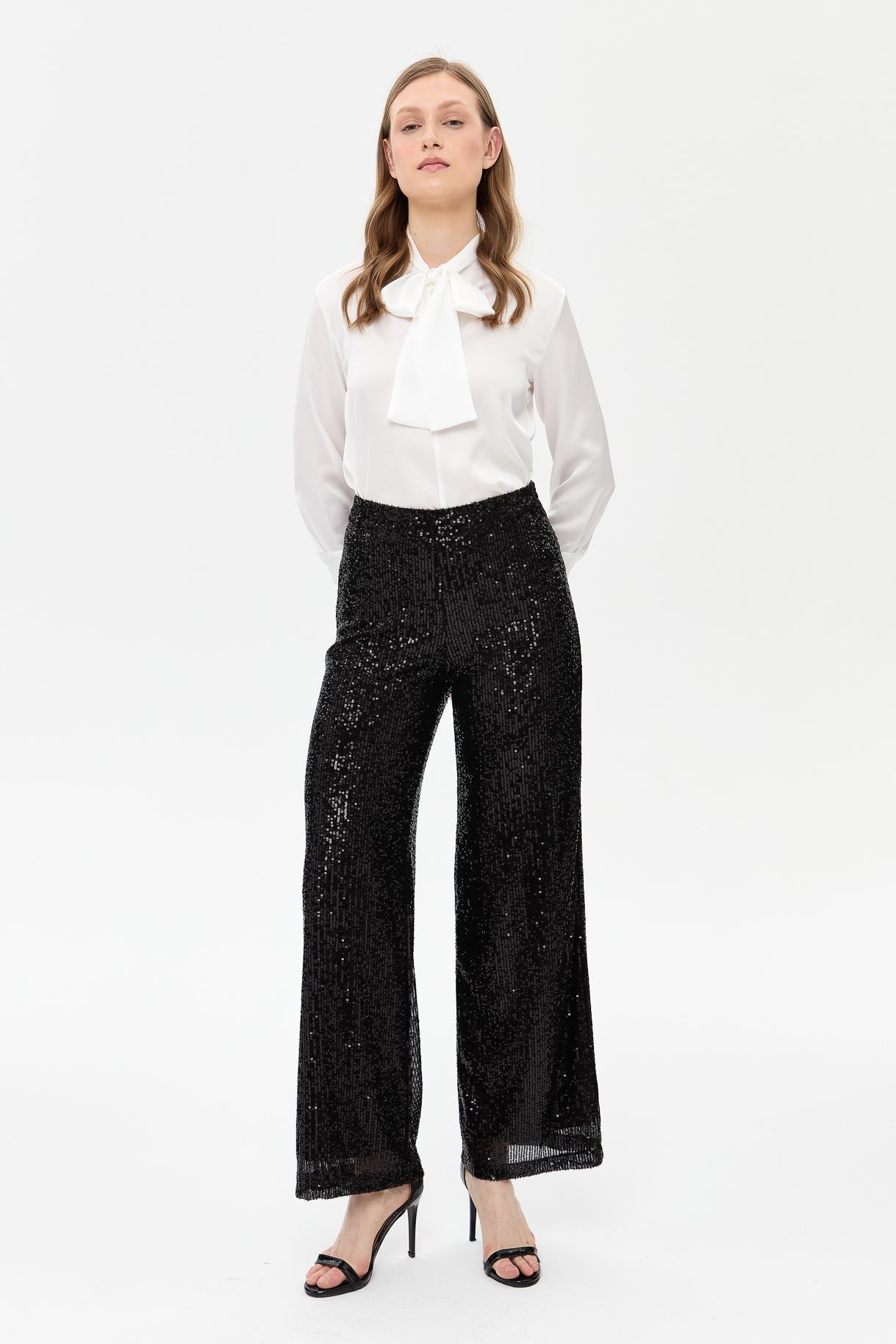 Pul Payet Pantolon - SİYAH