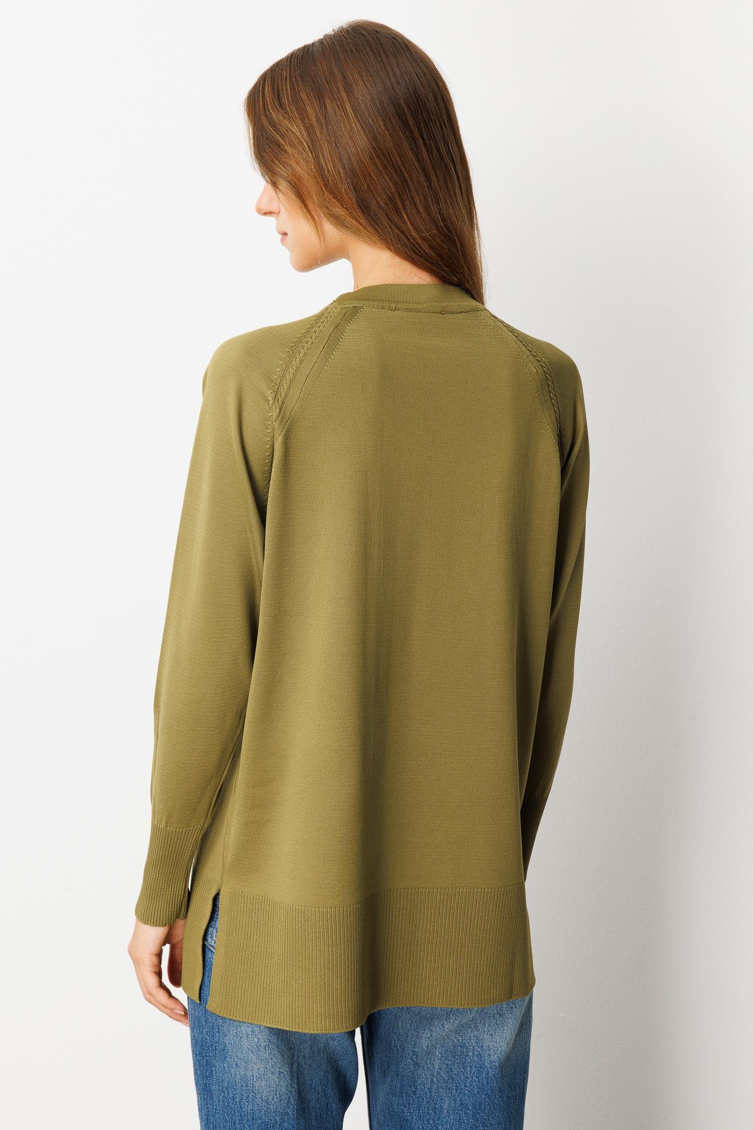 Reglan Kol Basic Triko Tunik-Y.YEŞİLİ