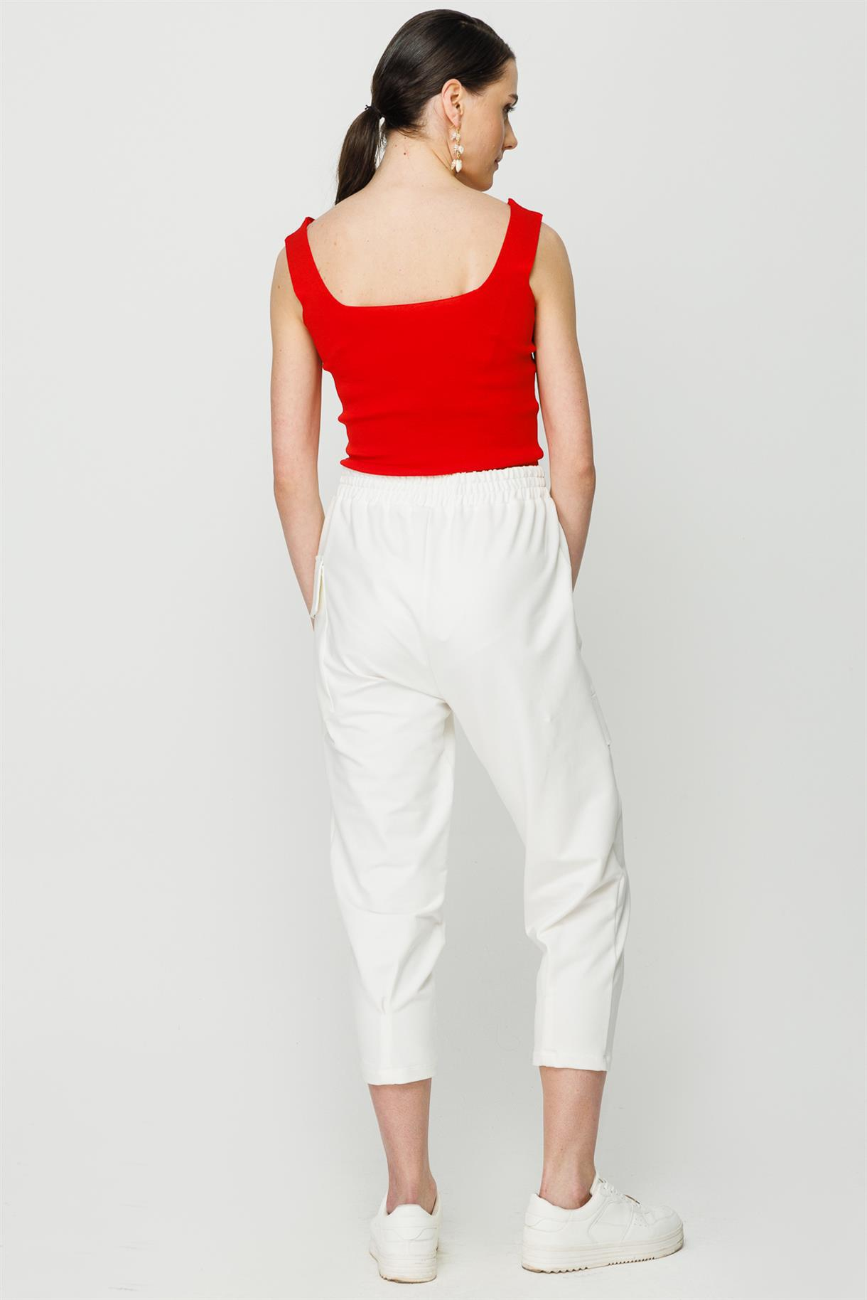 S2-332 İKİ İPLİK BAYAN PANTOLON - KEMIK