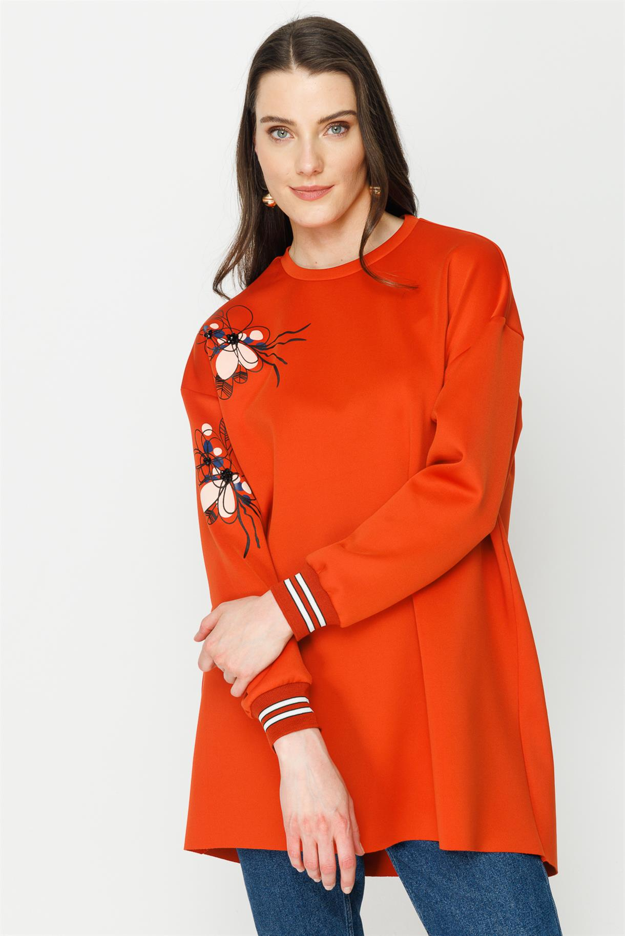 S8-590 DALGIÇ BAYAN TUNİK - ORANJE