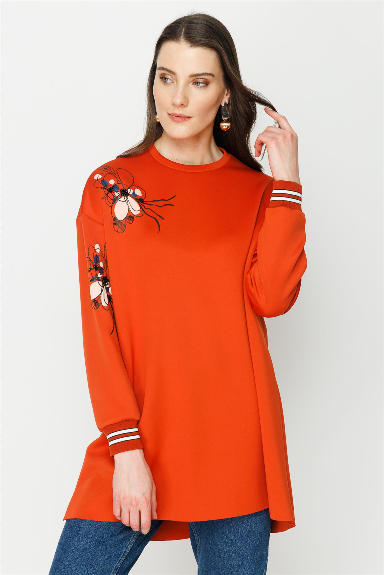S8-590 DALGIÇ BAYAN TUNİK - ORANJE
