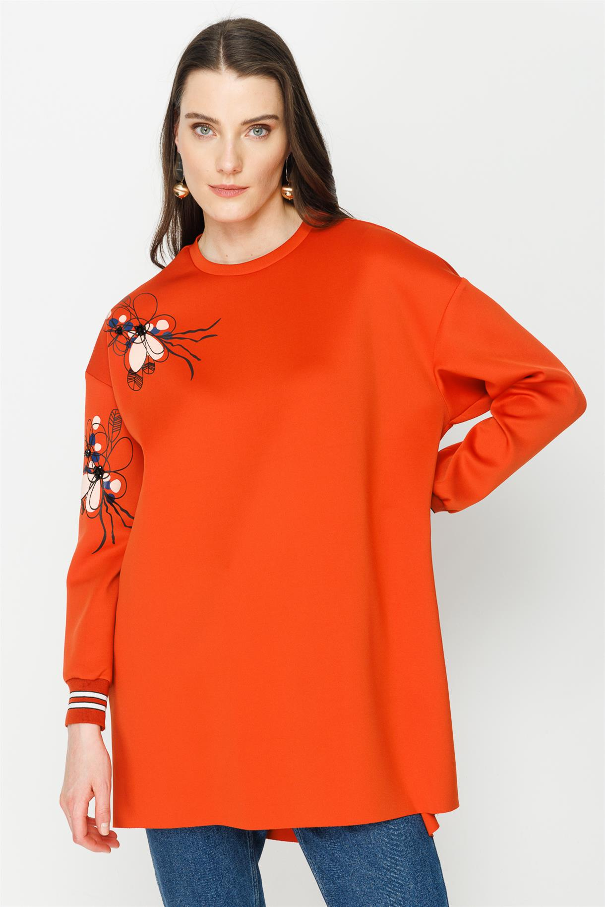 S8-590 DALGIÇ BAYAN TUNİK - ORANJE