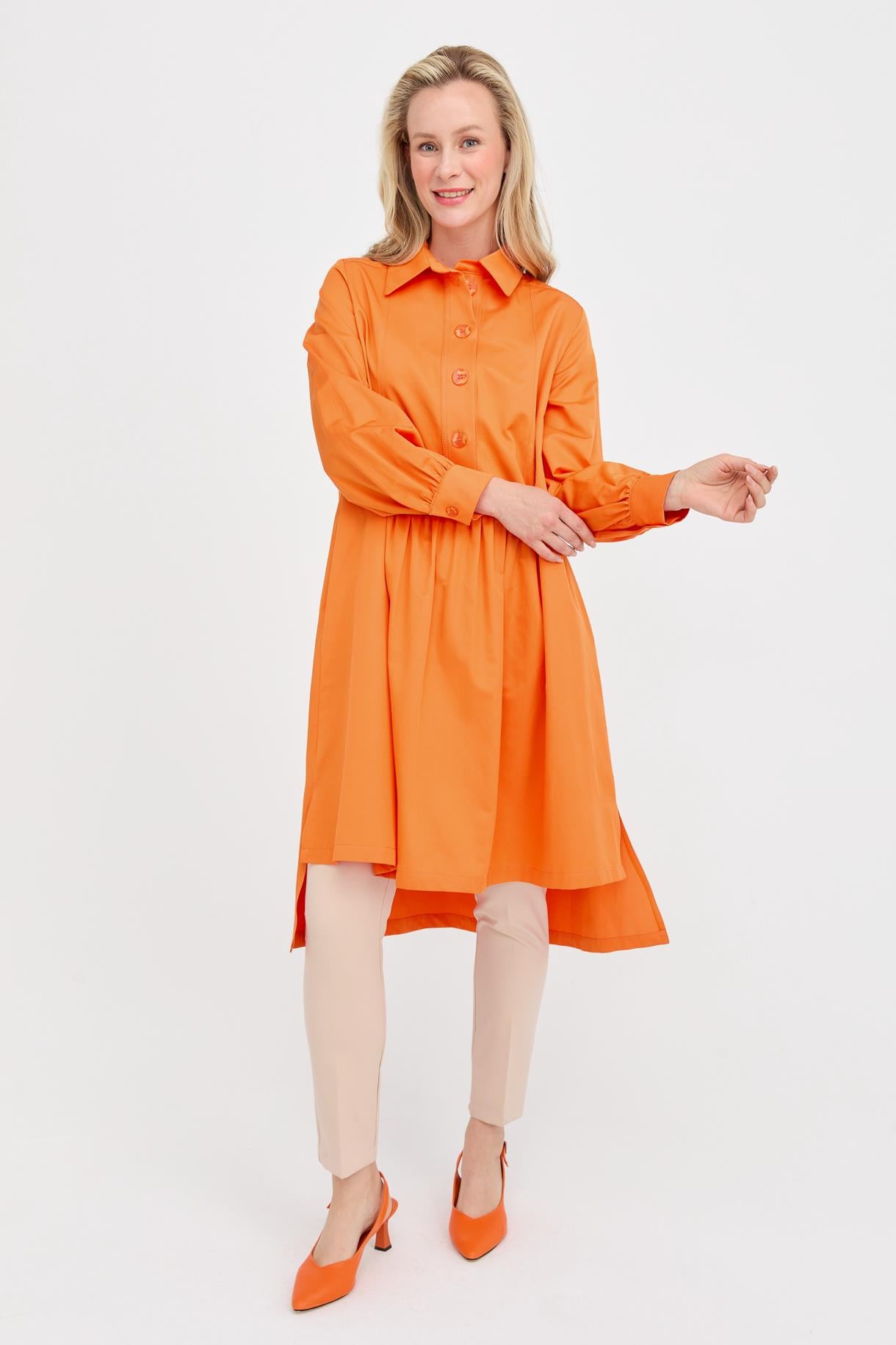 S8-640 COTON BAYAN TUNİK - ORANJE