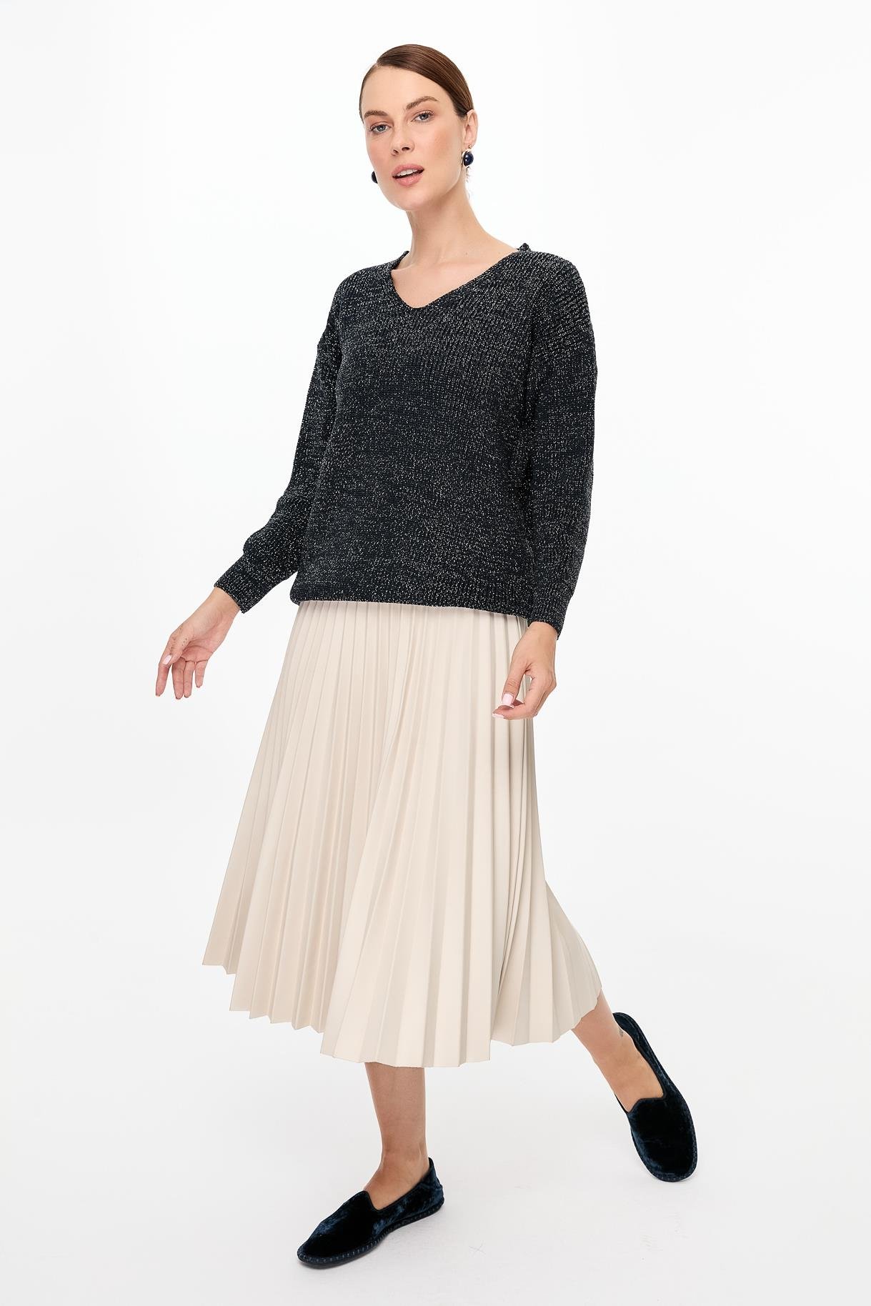 Simli V Yaka Triko Kazak - LACI