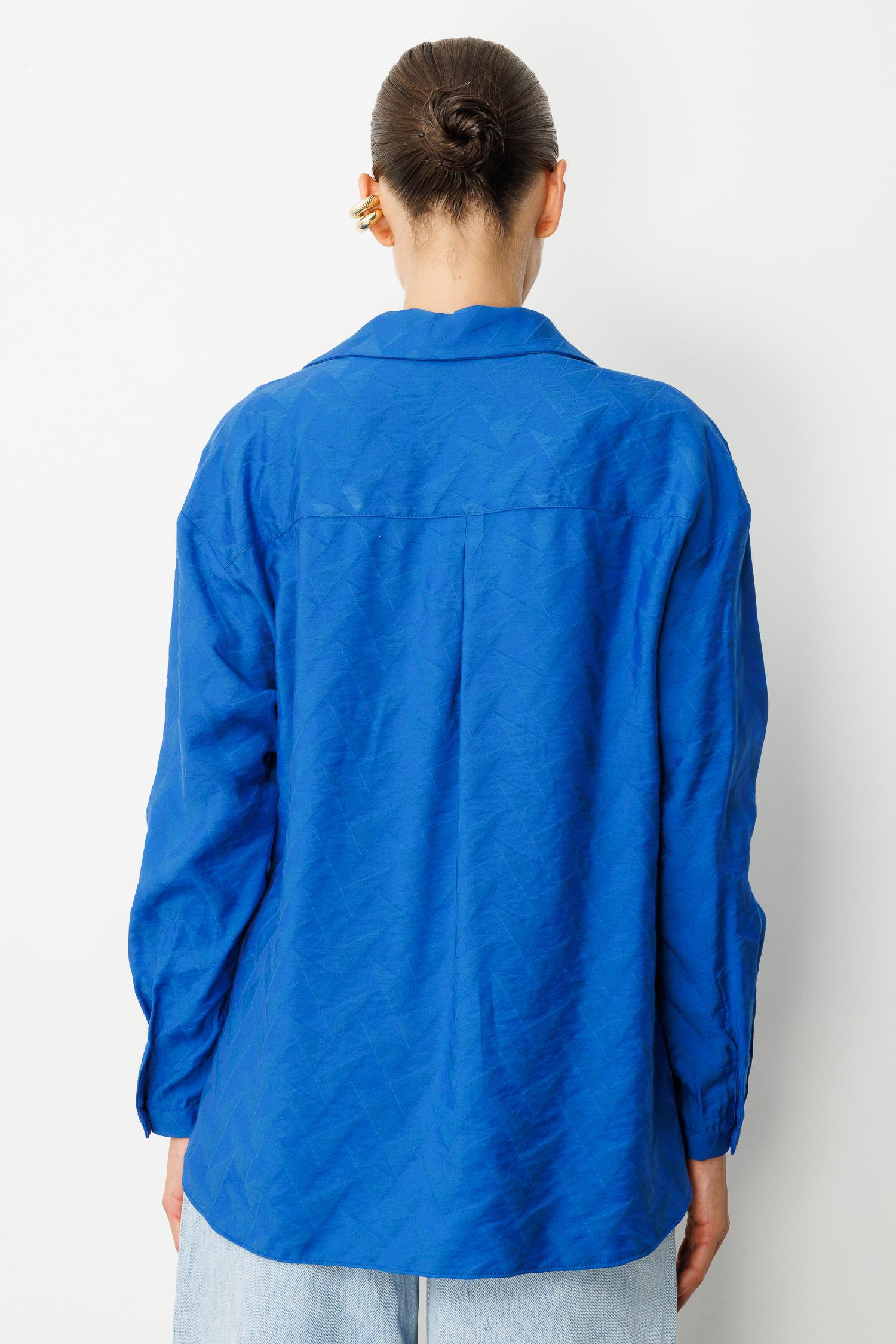 Taş Detay Desenli Gömlek-SAX