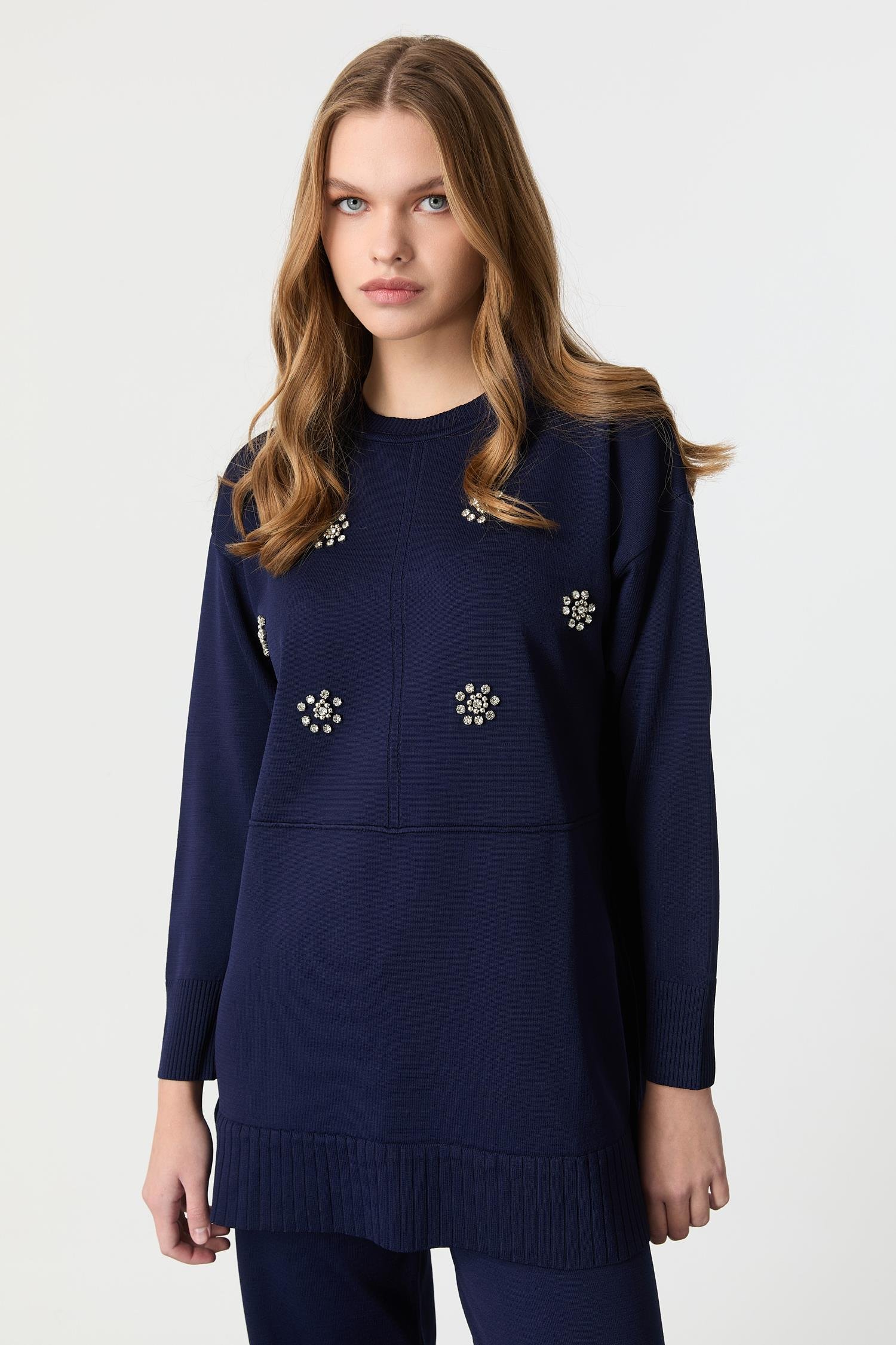 Taş İşleme Detaylı Triko Takım-LACI