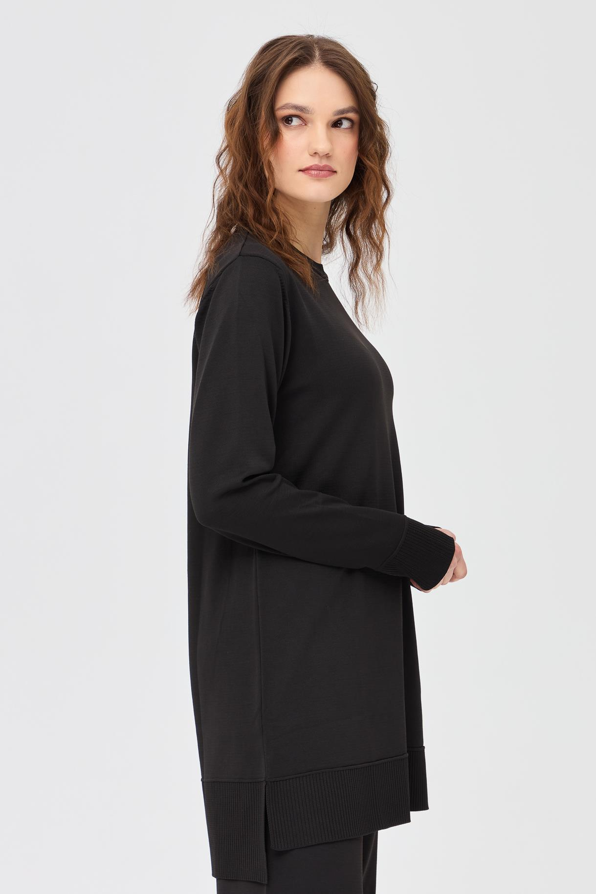 Tunik Pantolon İkili Triko Takım - SİYAH