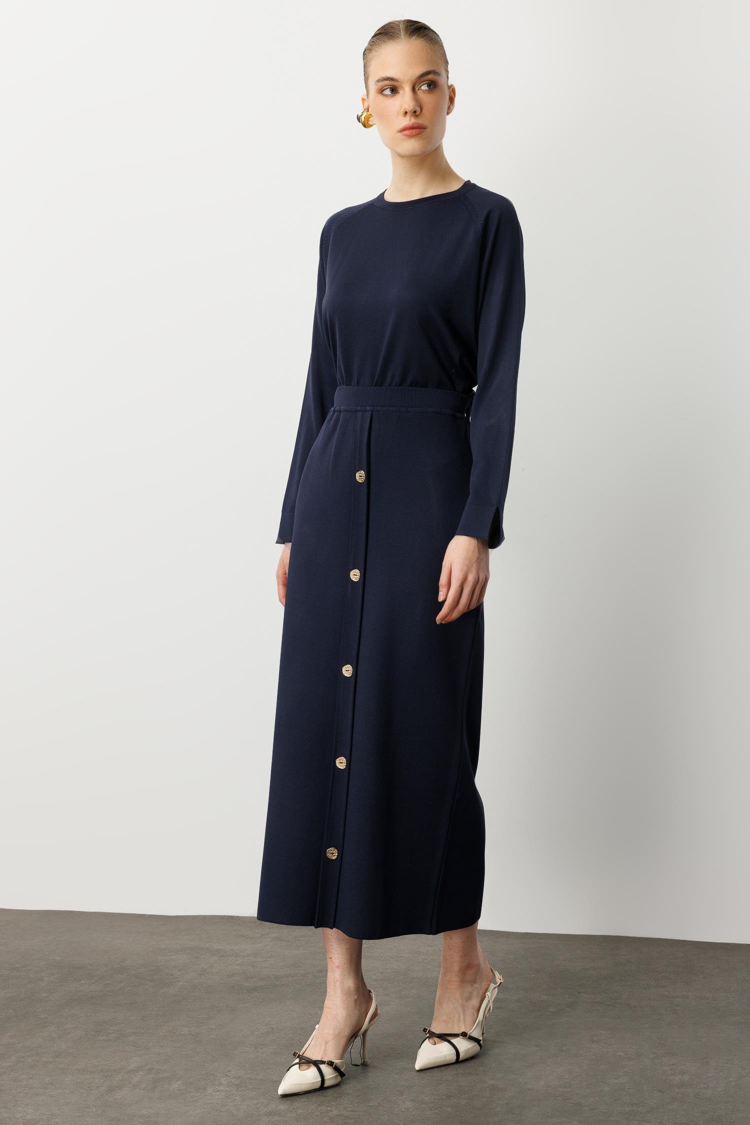 Tunik ve Etek İkili Triko Takım-LACI