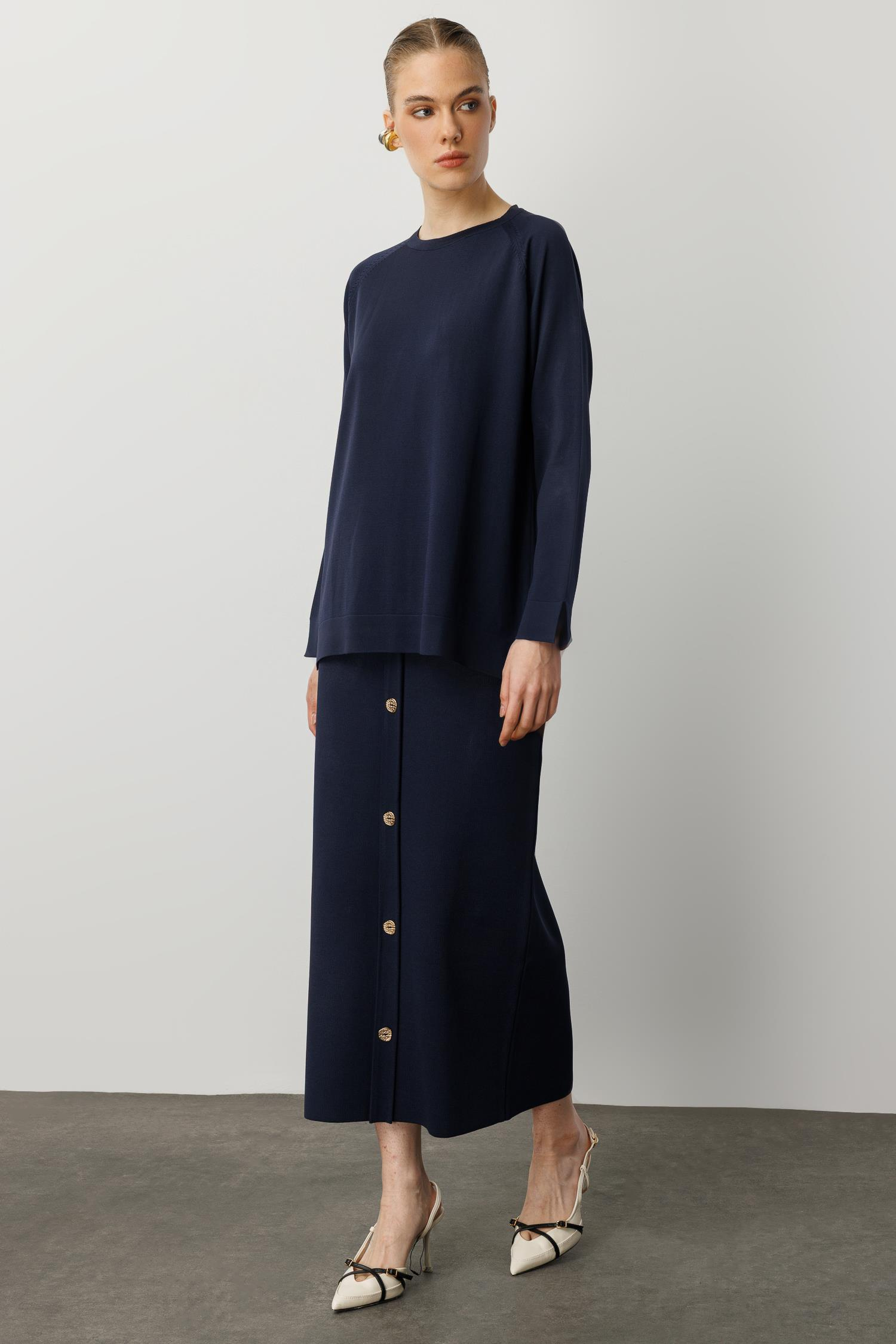 Tunik ve Etek İkili Triko Takım-LACI