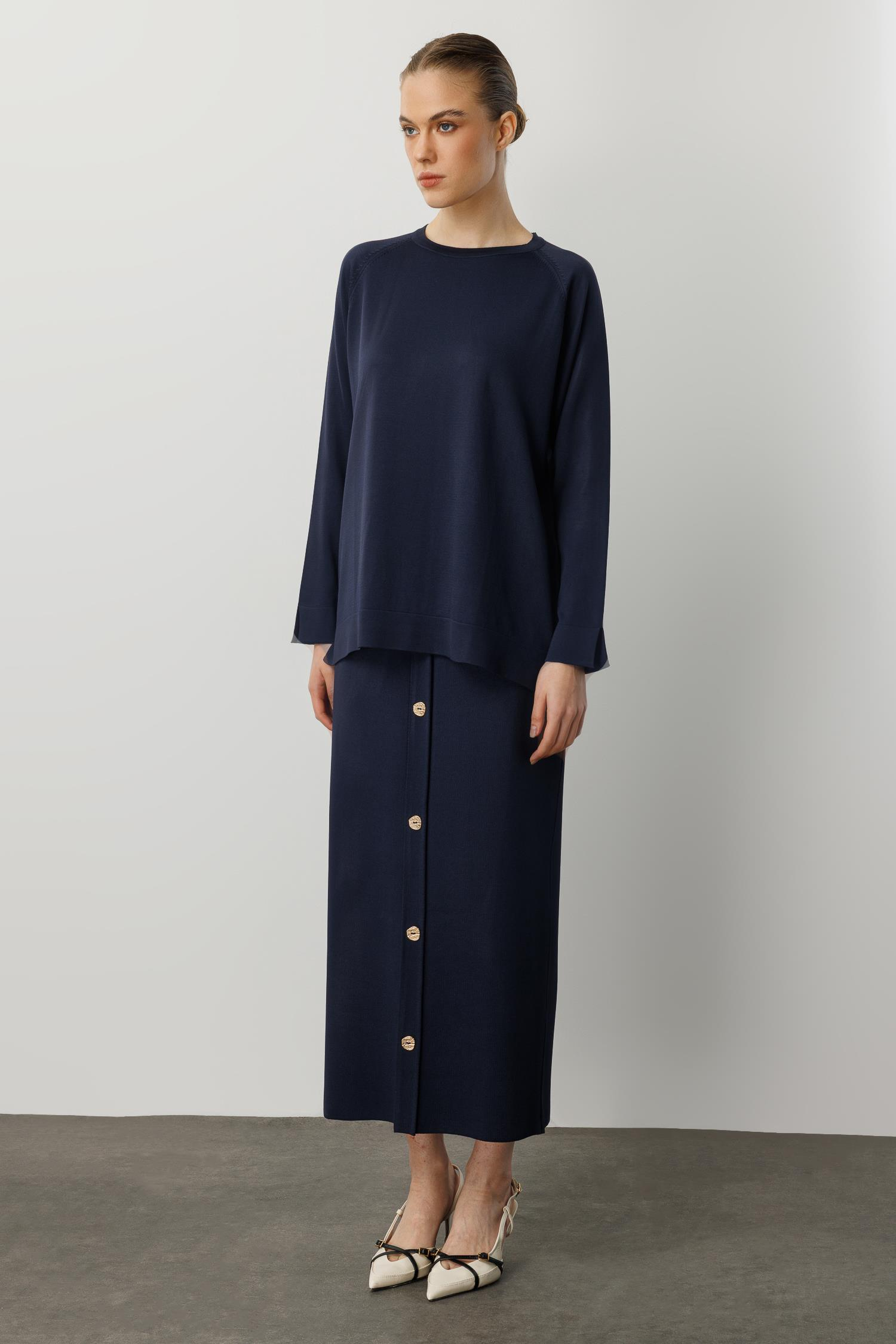 Tunik ve Etek İkili Triko Takım-LACI