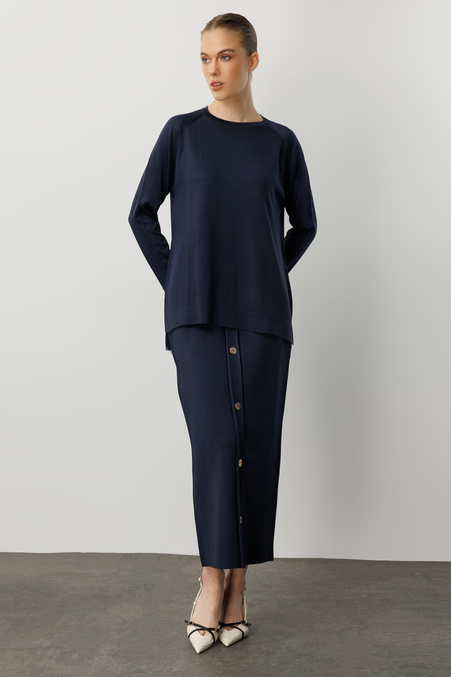 Tunik ve Etek İkili Triko Takım-LACI