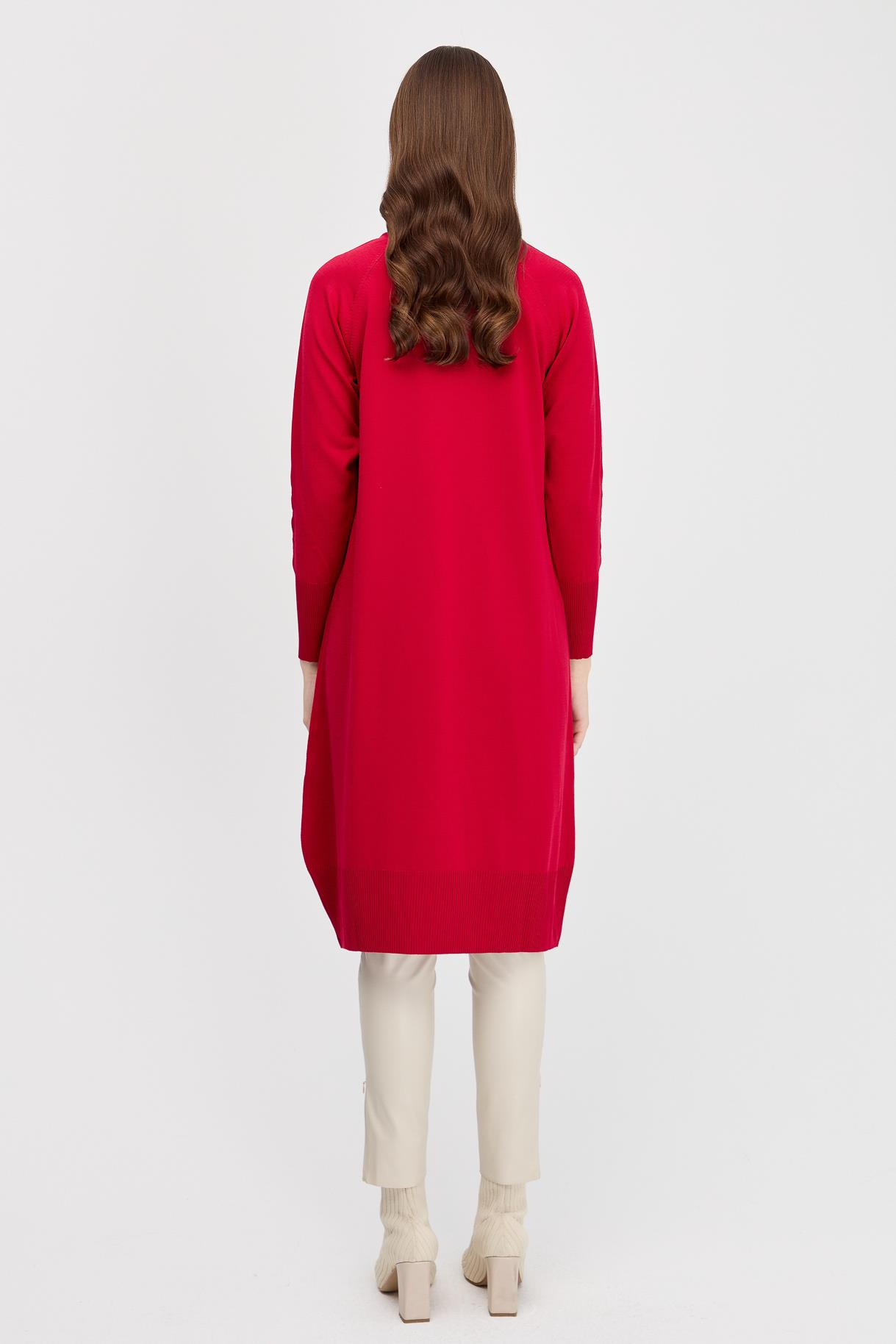 Yarım Balıkçı Basic Triko Tunik - BORDO