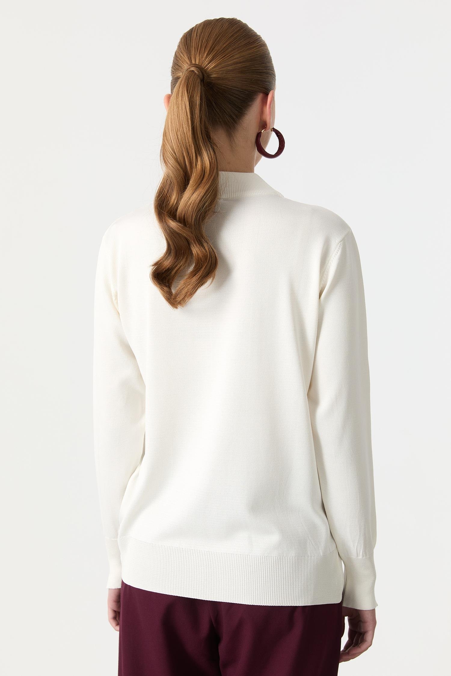 Yarım Balıkçı Triko Tunik-EKRU