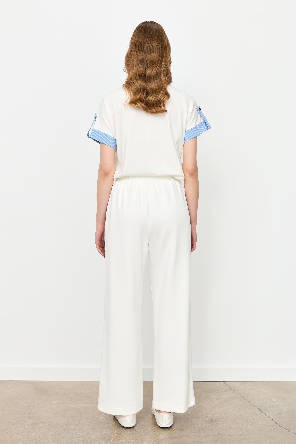 Yüksek Bel Modal Pantolon-KEMIK