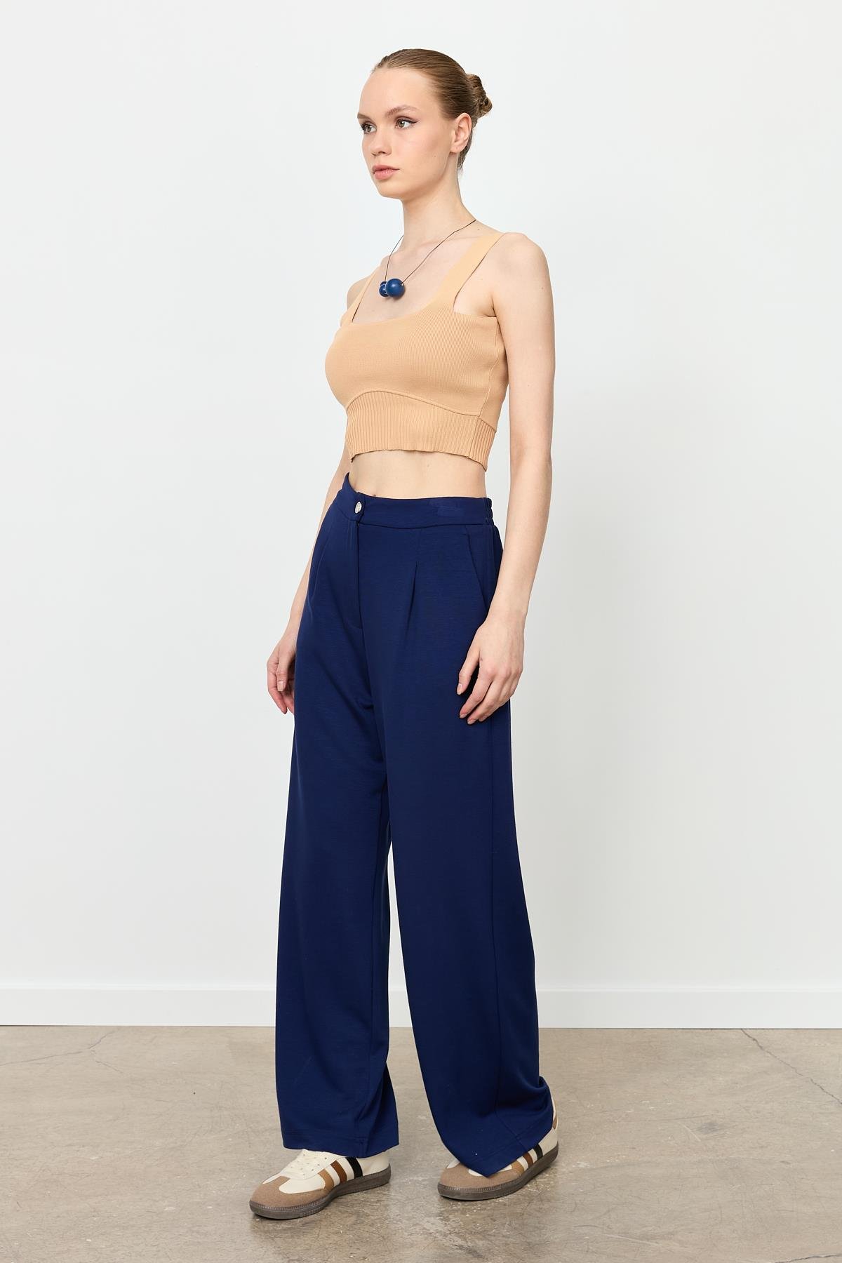 Yüksek Bel Modal Pantolon-LACI