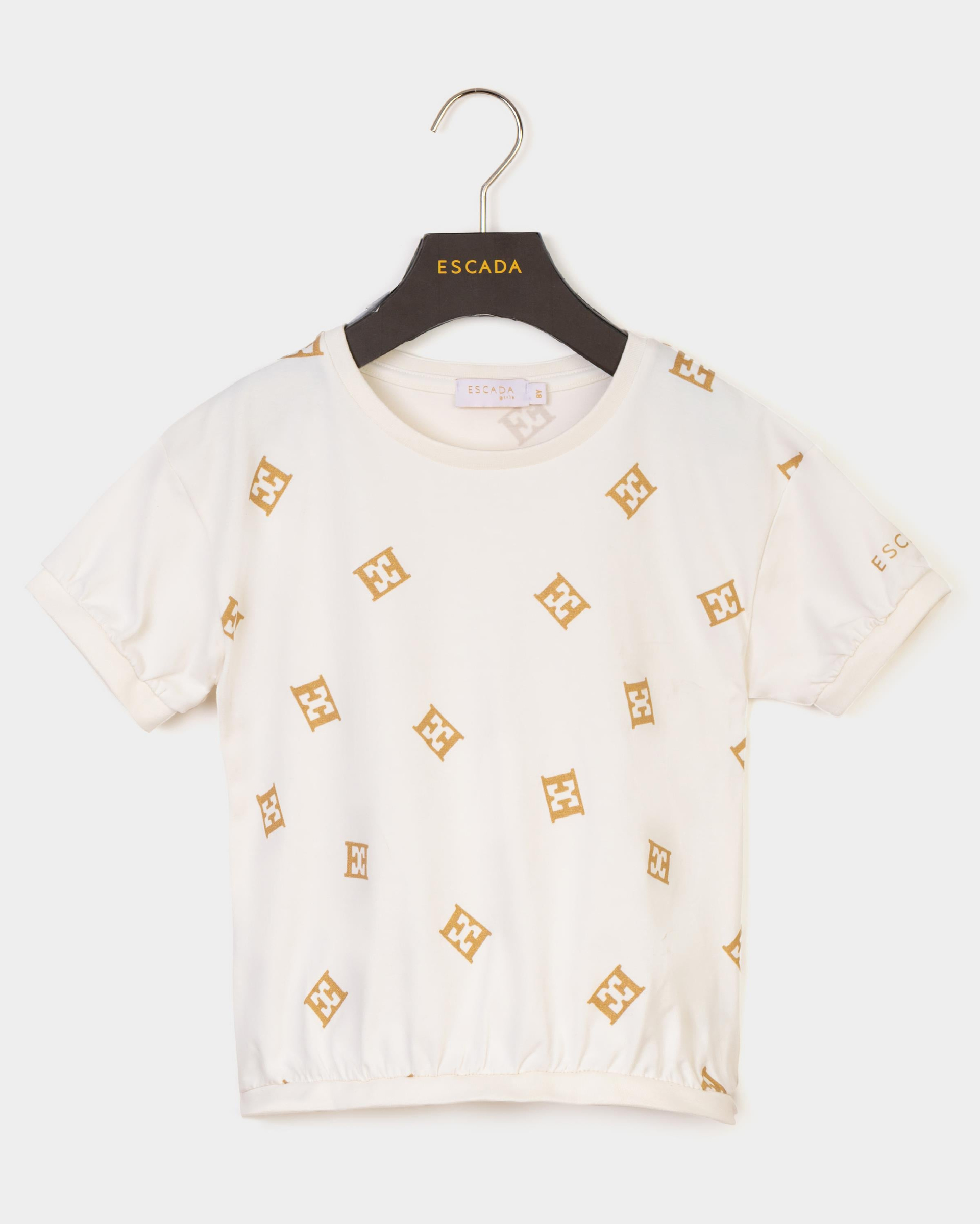 Escada Çocuk Logolu Lastik Kol T-shirt