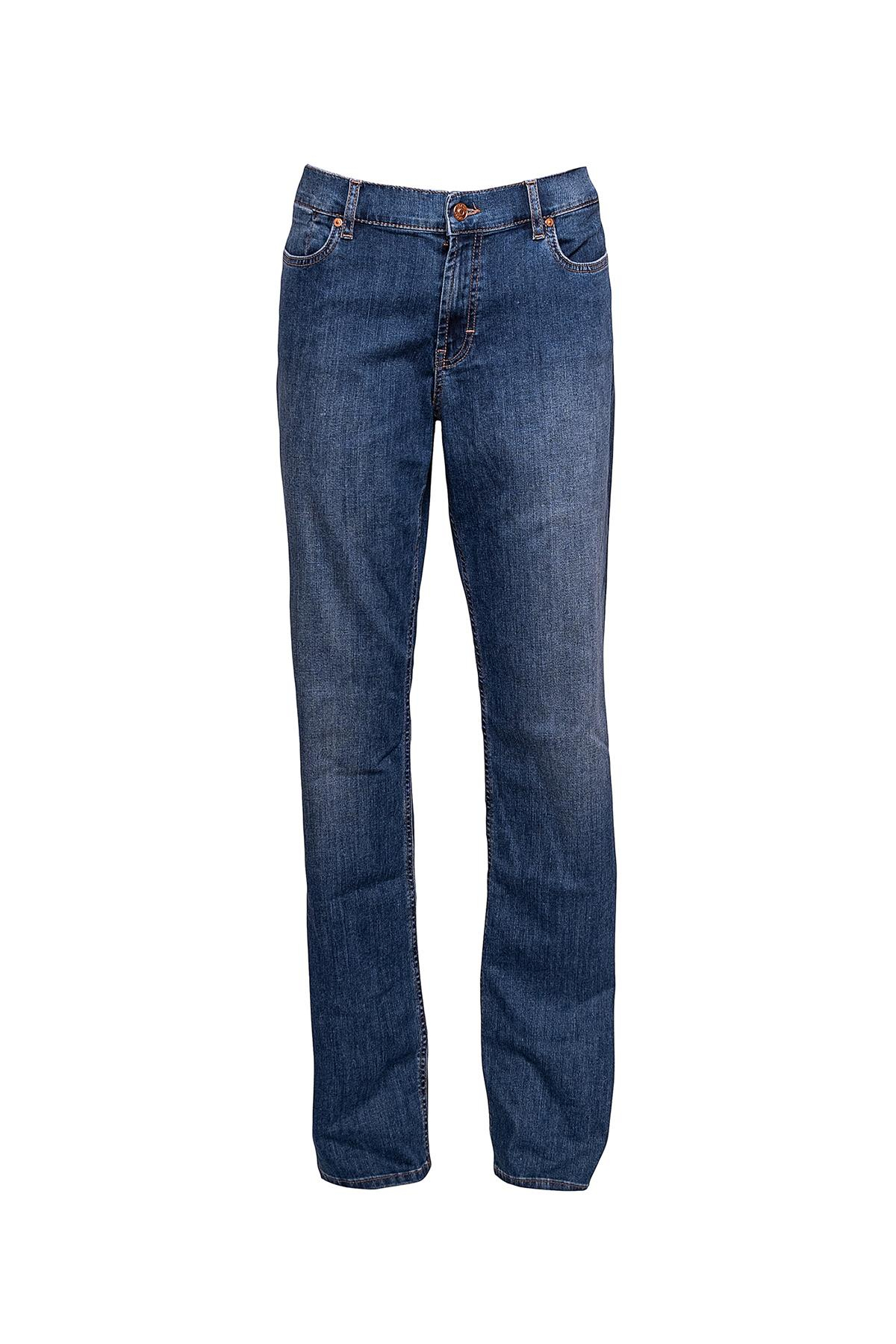 Escada  Dar Paça Normal Bel Mavi Pamuklu Jean Pantolon