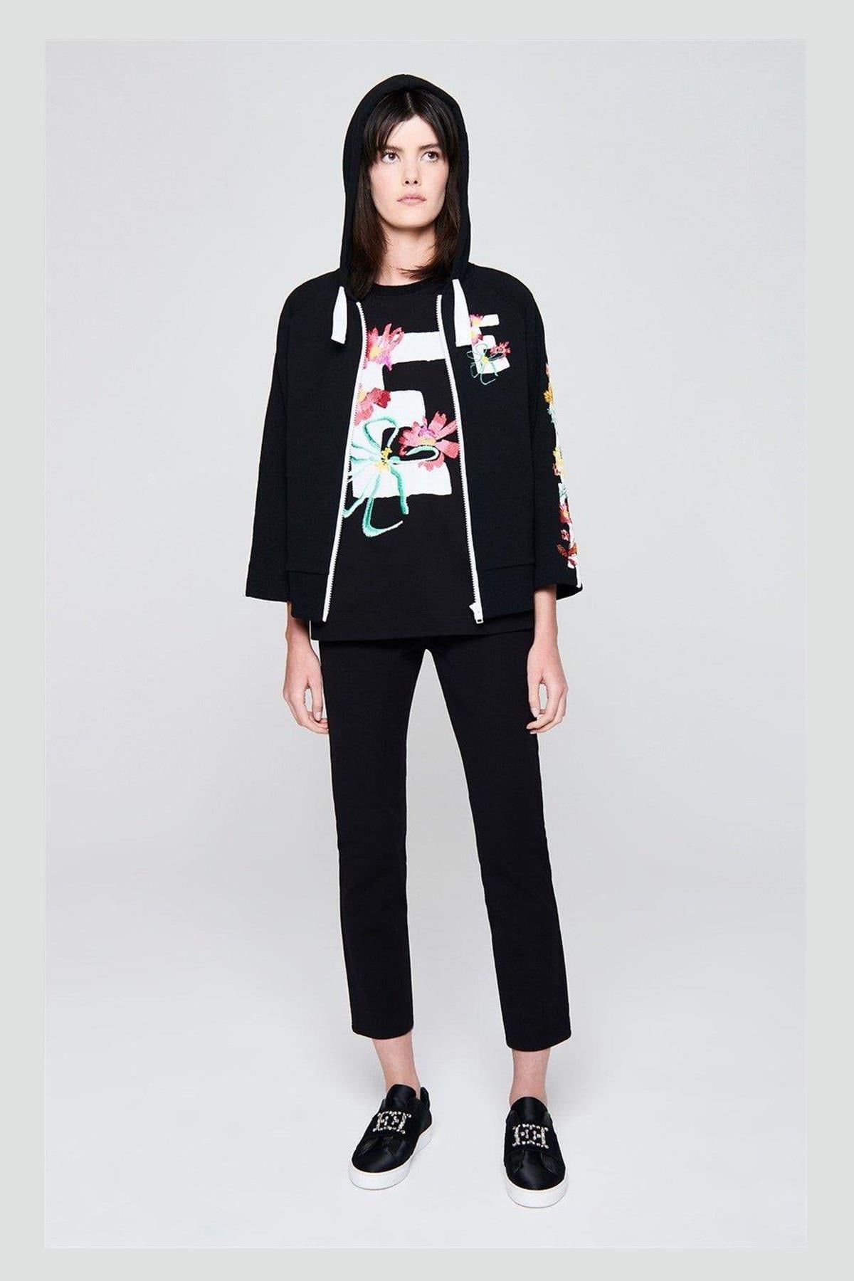 Escada  Kısa Paça Pamuklu Kanvas Tekno Pantolon