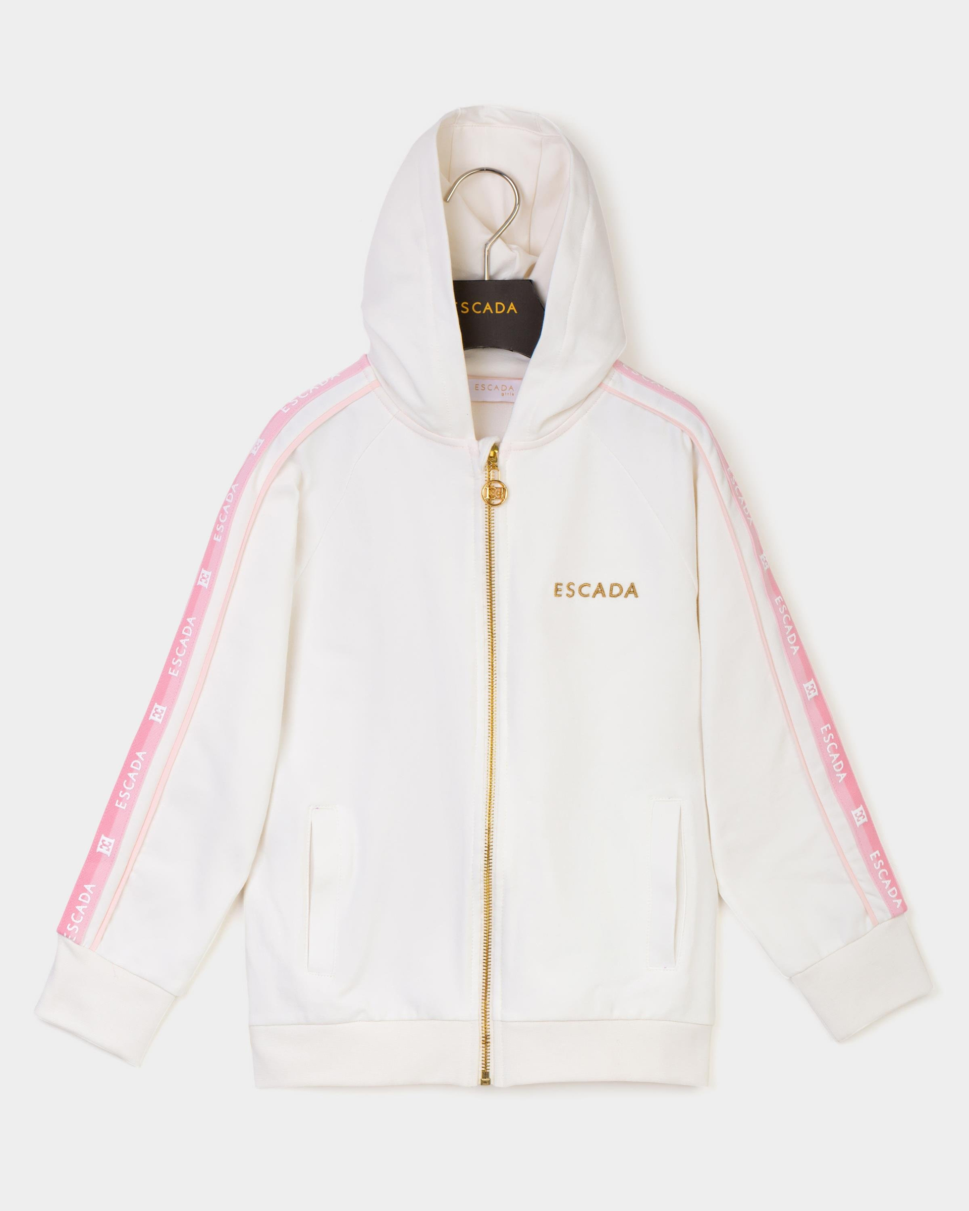 Escada Çocuk Şerit Detaylı Kapüşonlu Sweatshirt