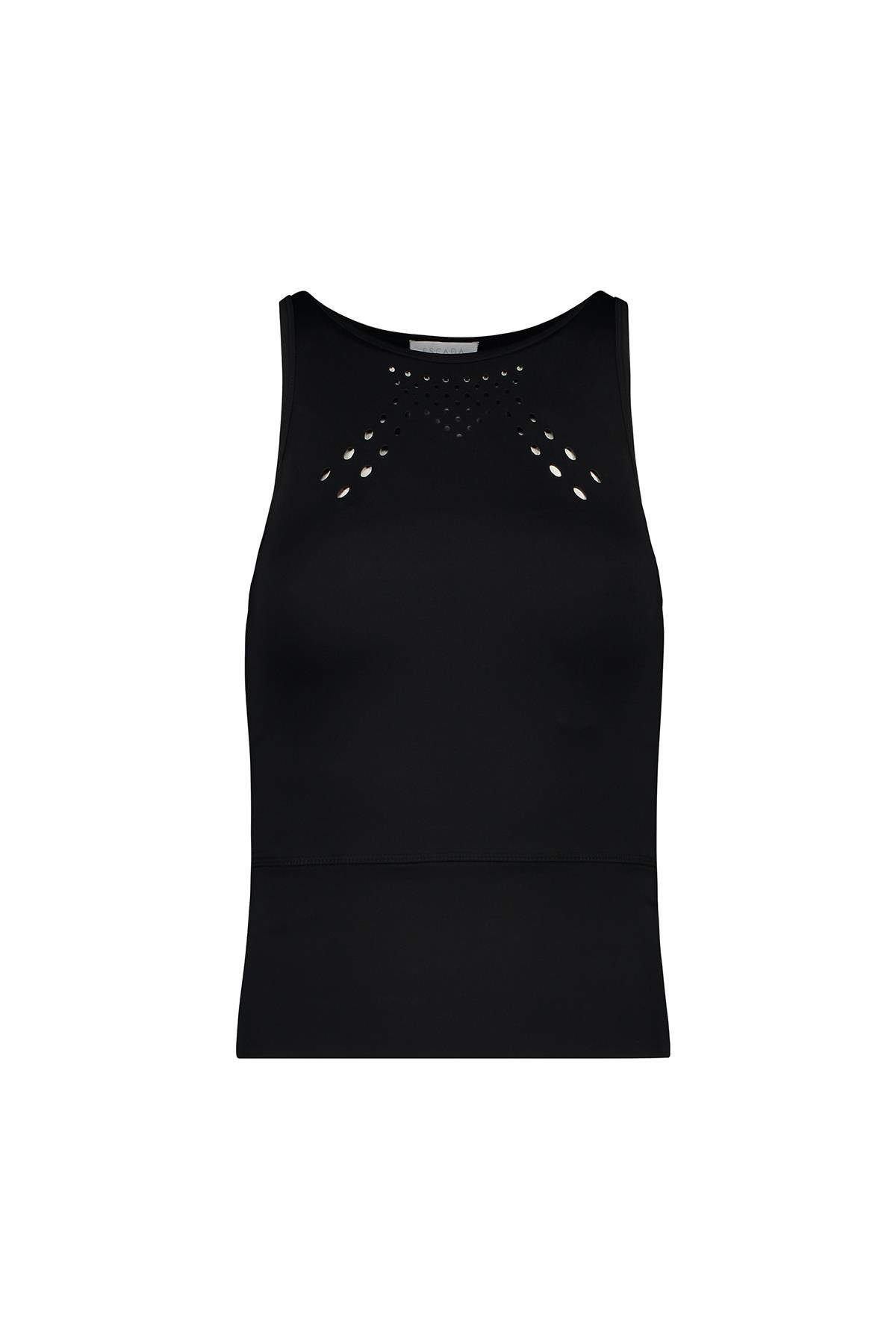 Escada  Kolsuz Lazer Delik Detaylı Spor T-shirt