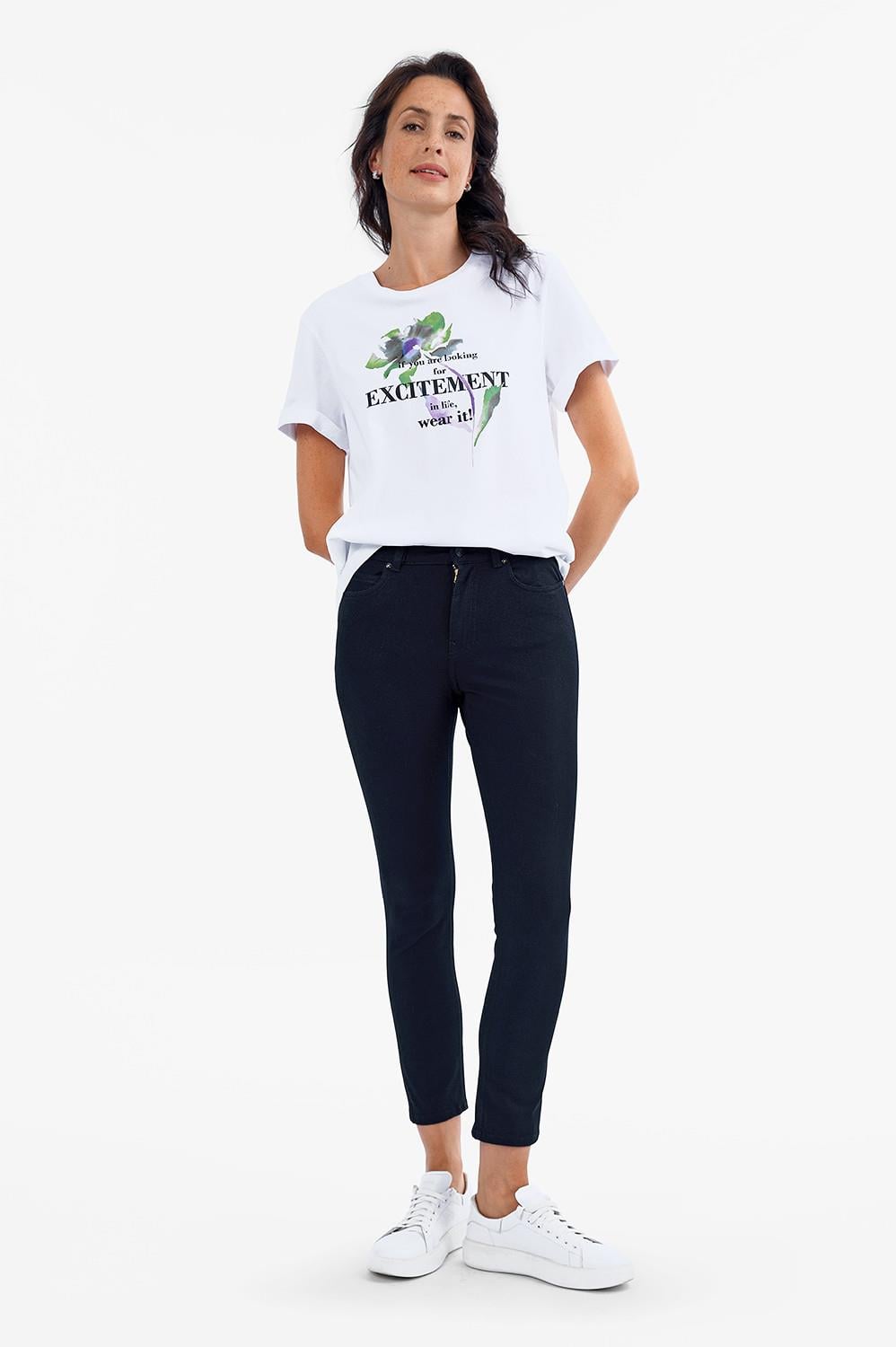 Escada  Logolu Dar Paça Klasik Pamuklu Jean Pantolon