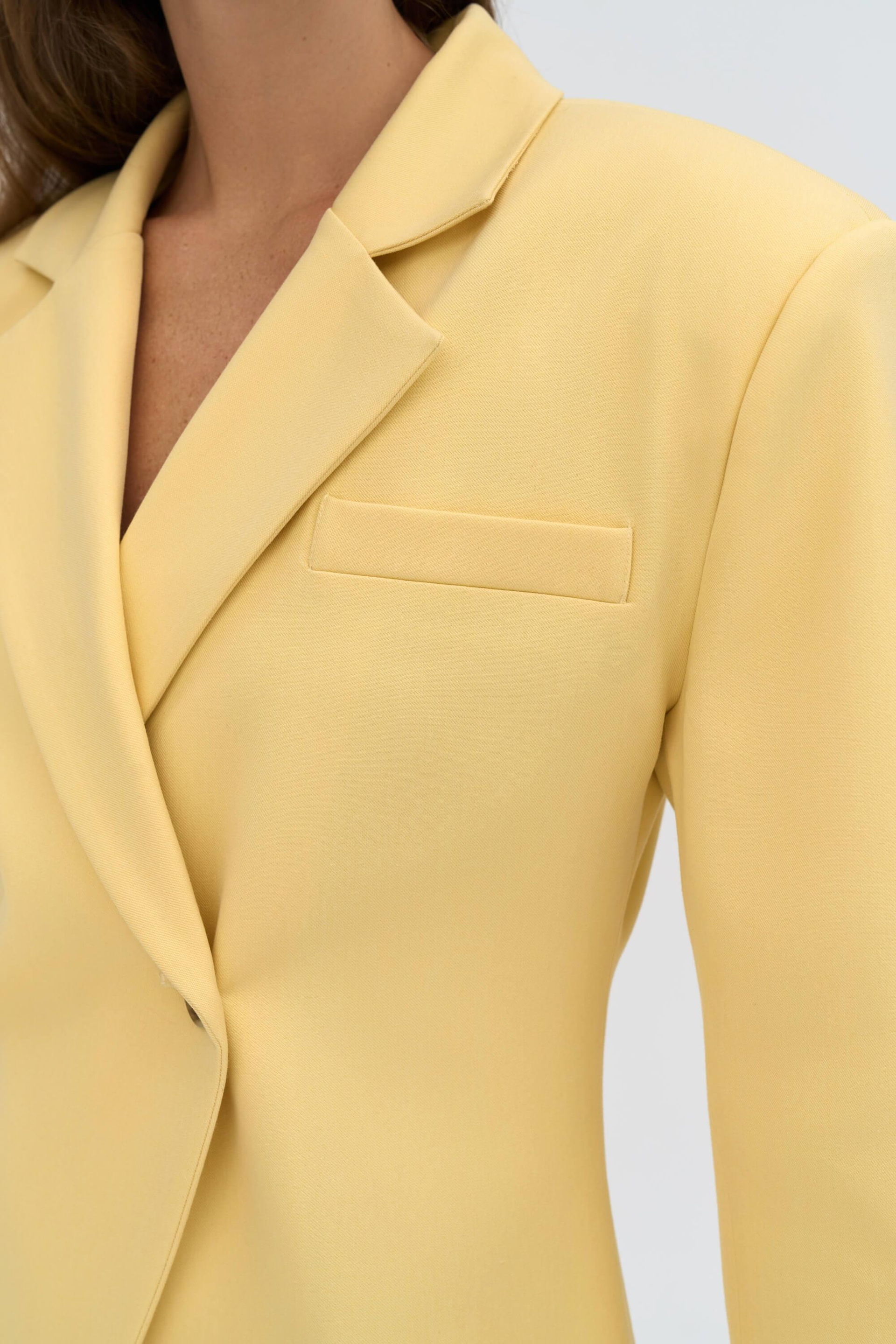 Allegany Sarı Bel Oturmalı Blazer