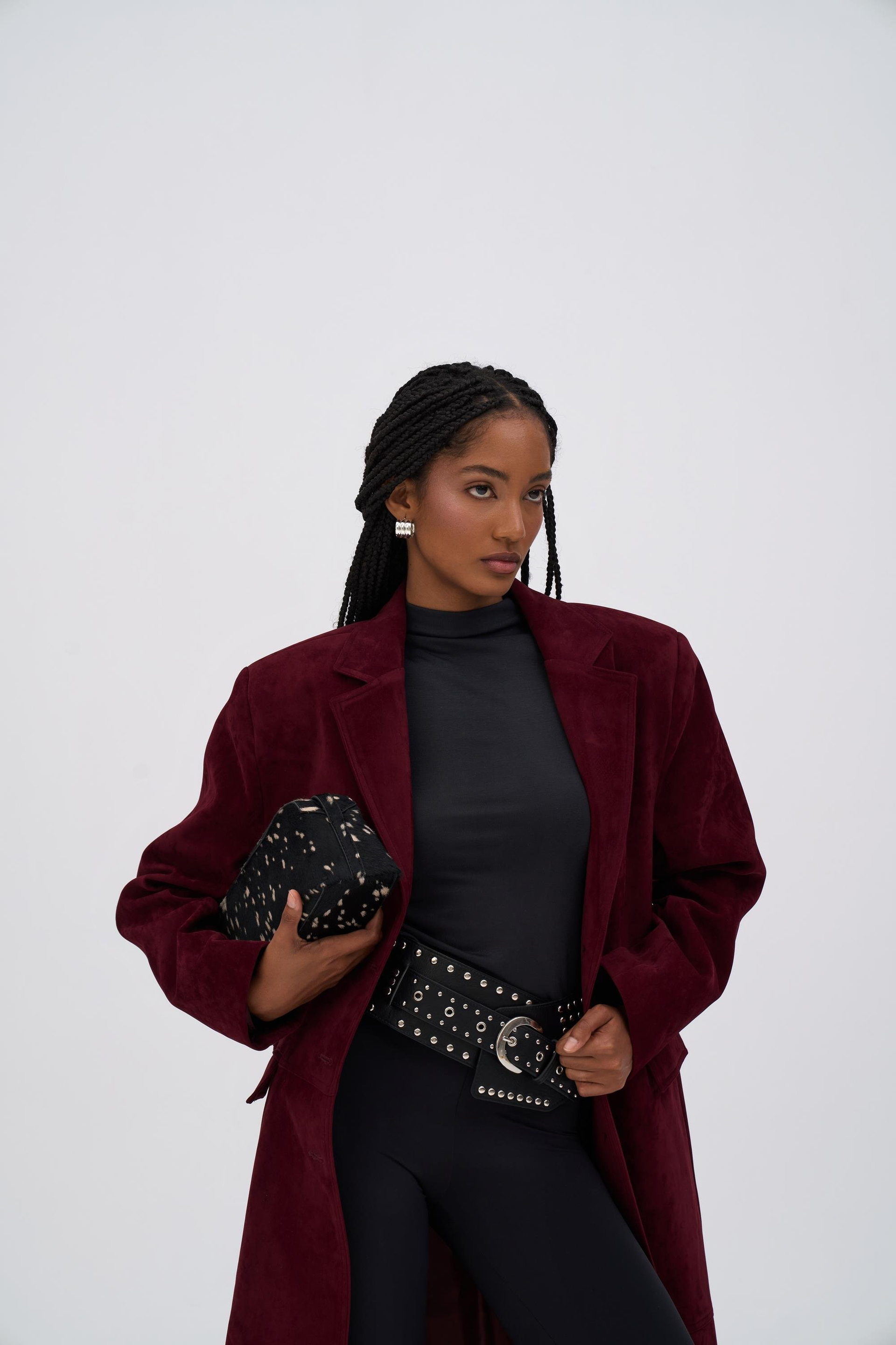 Anvers High Neck Black Crop